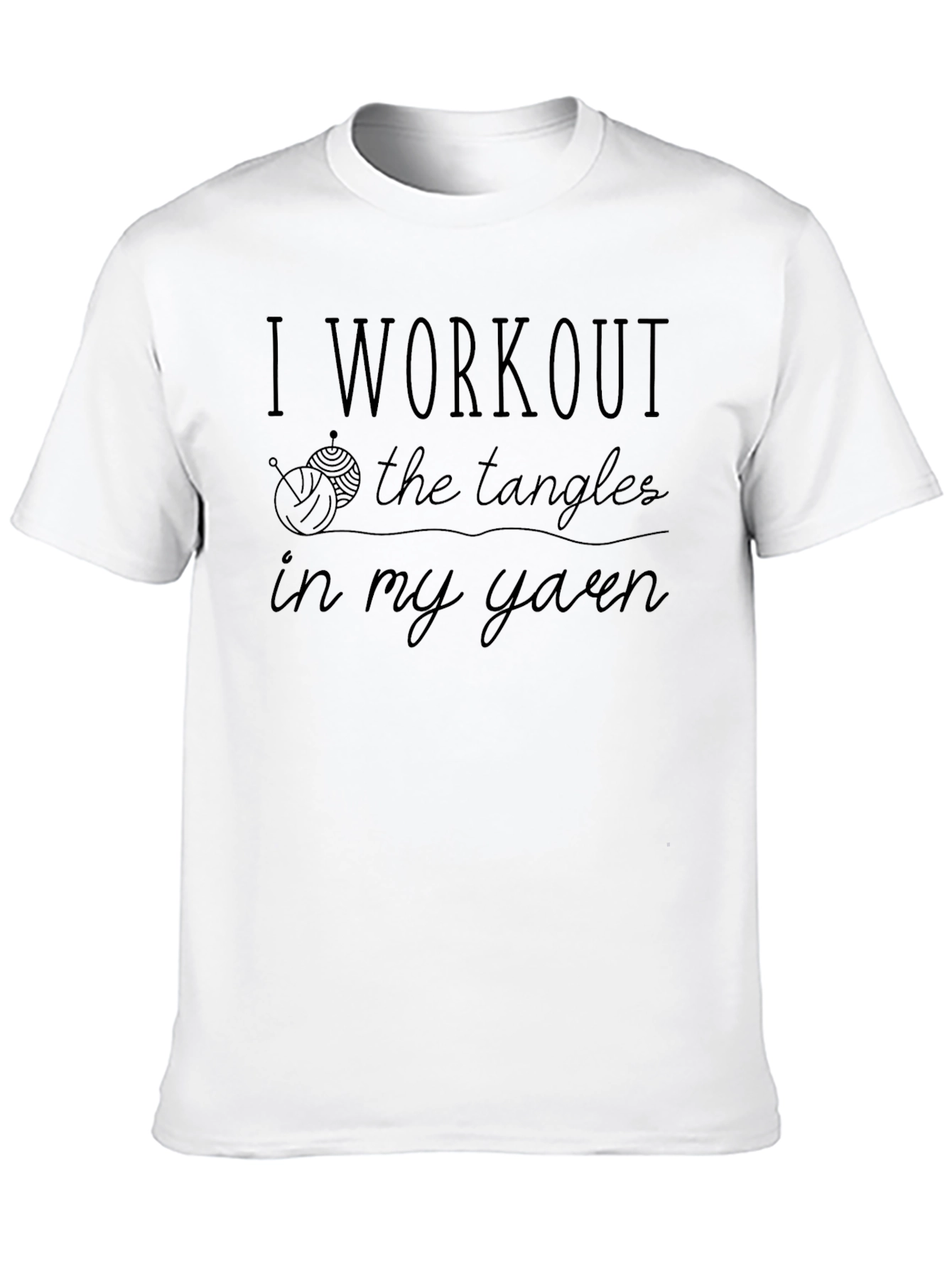 I Workout The Tangles Yarn Graphic Tee