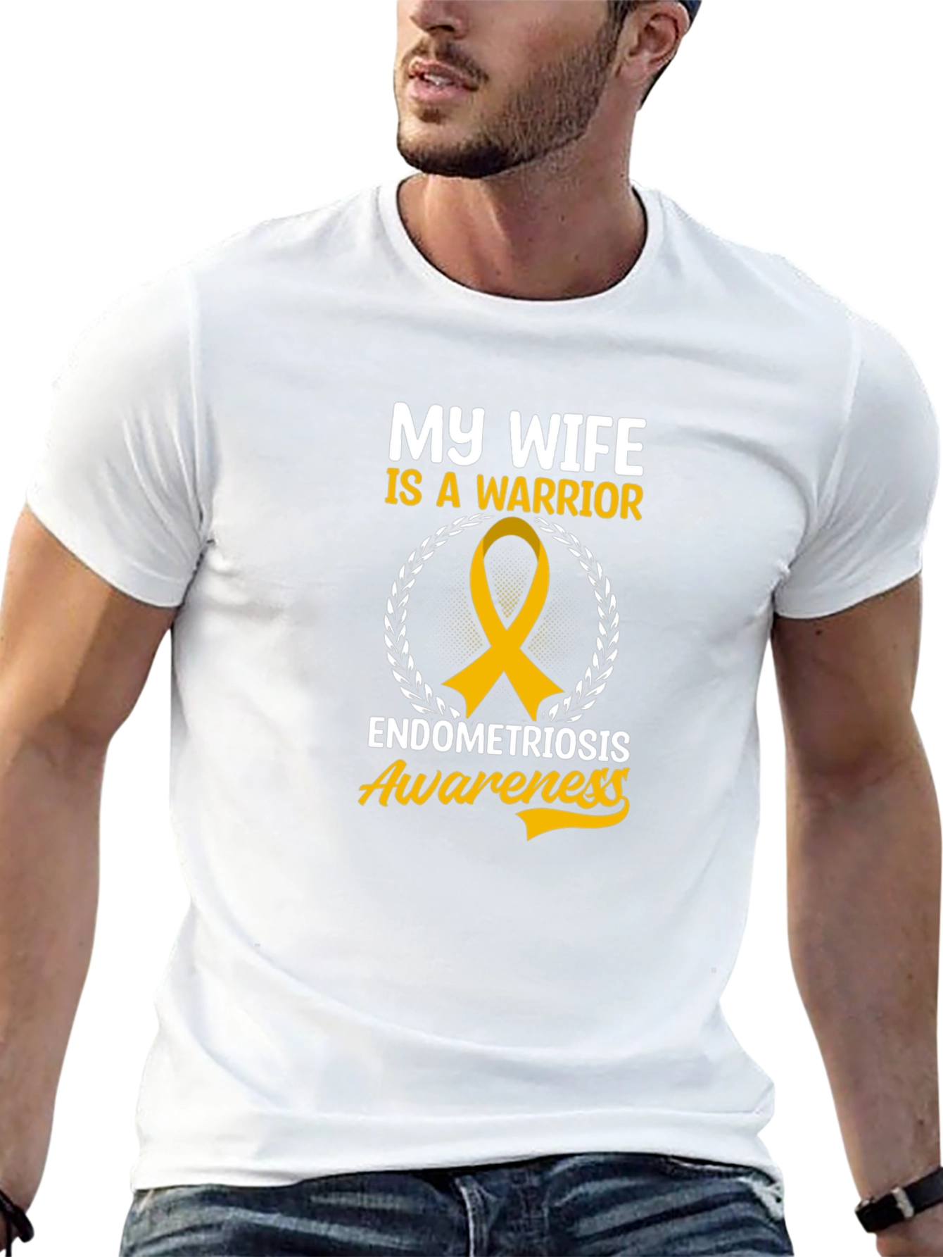My Wife is a Warrior Endometriosis Awareness T-Shirt