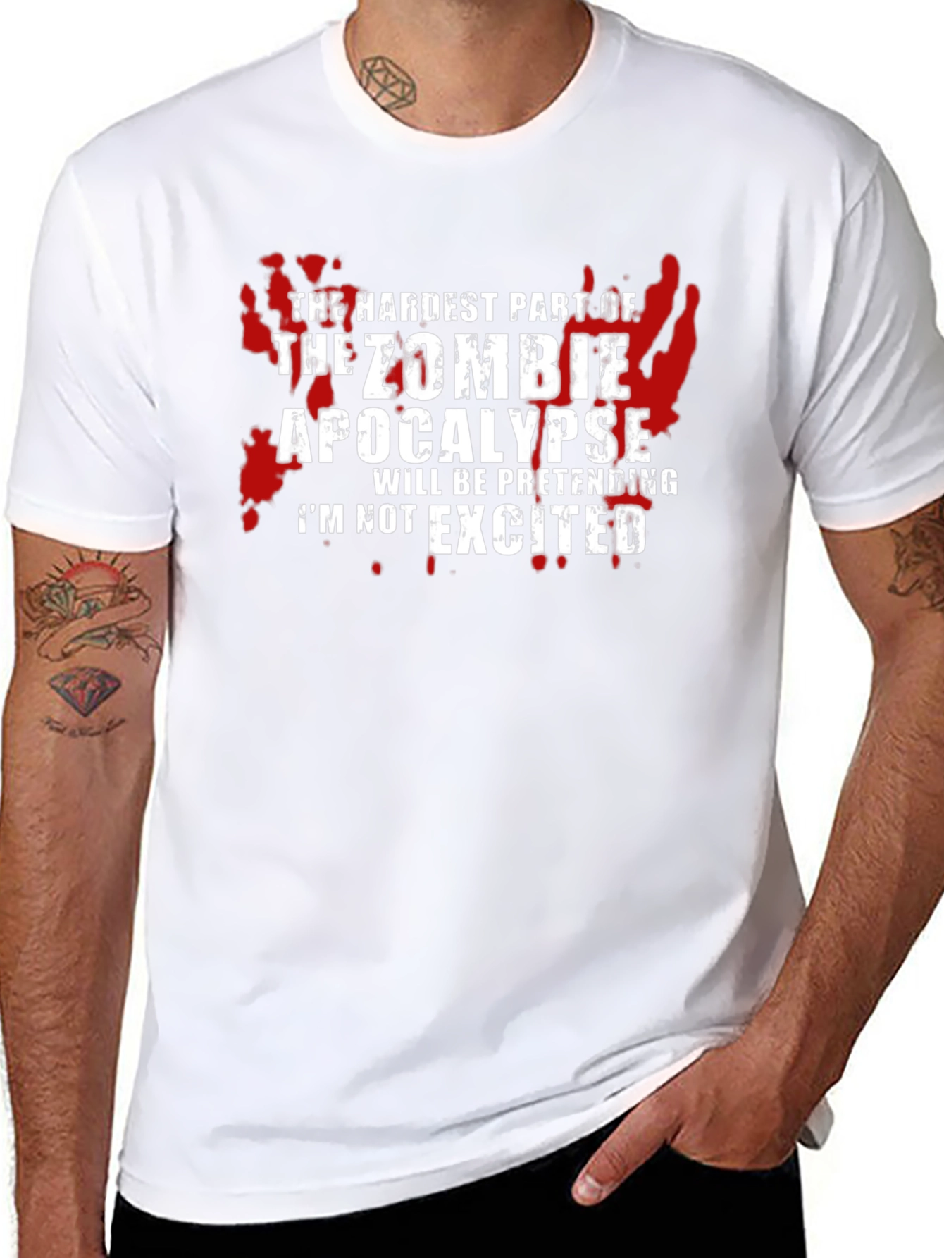 Zombie Apocalypse T-Shirt - Hardest Part Pretending!
