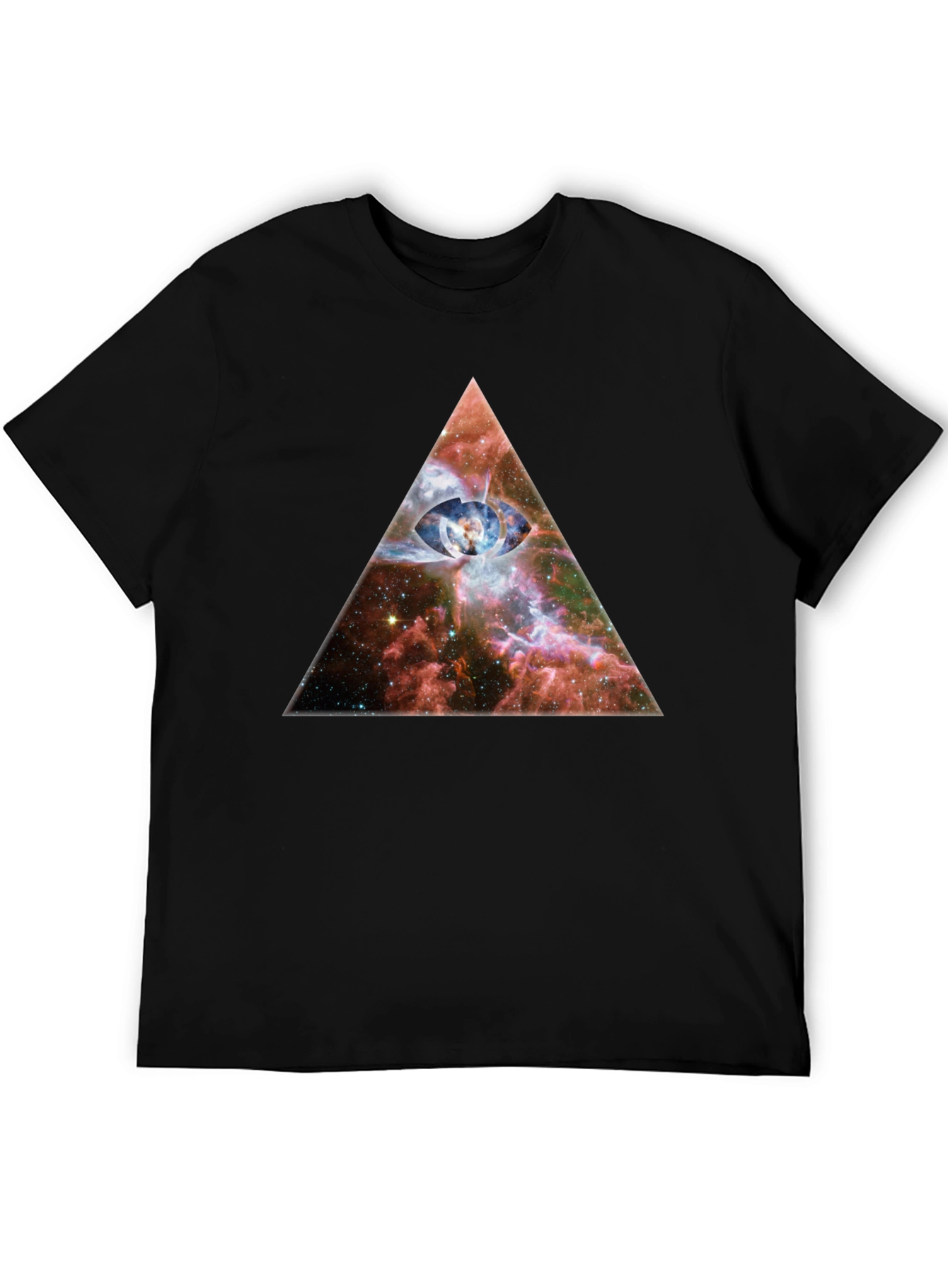 Cosmic Eye Pyramid Graphic T-Shirt