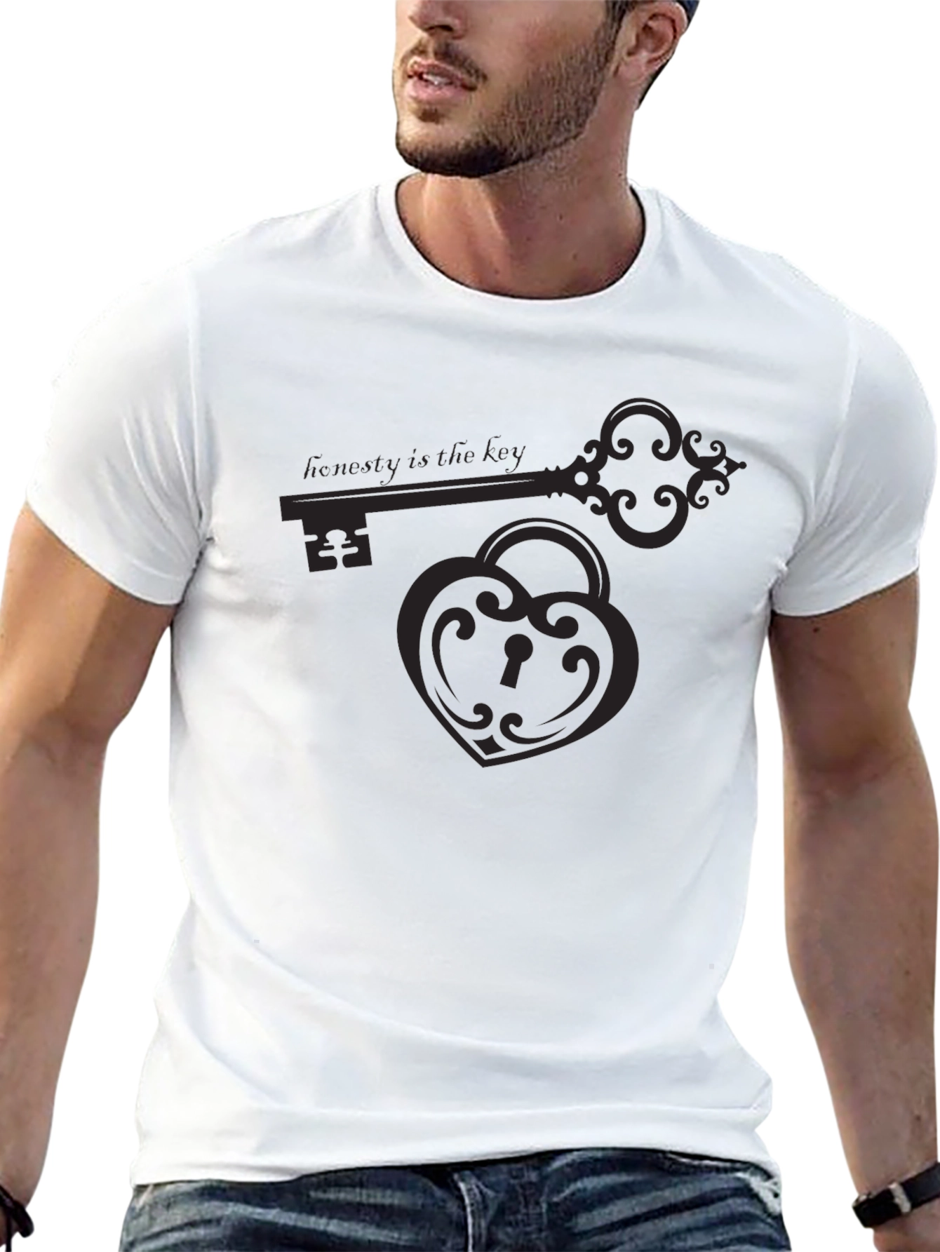 Honesty is the Key Graphic Tee - Black