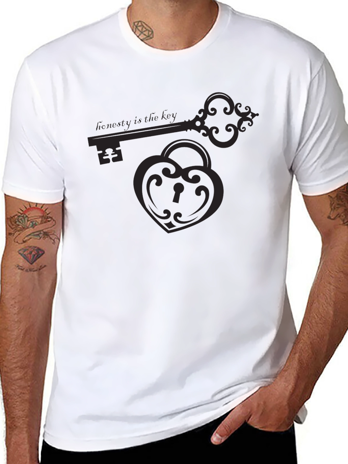 Honesty is the Key Graphic Tee - Black