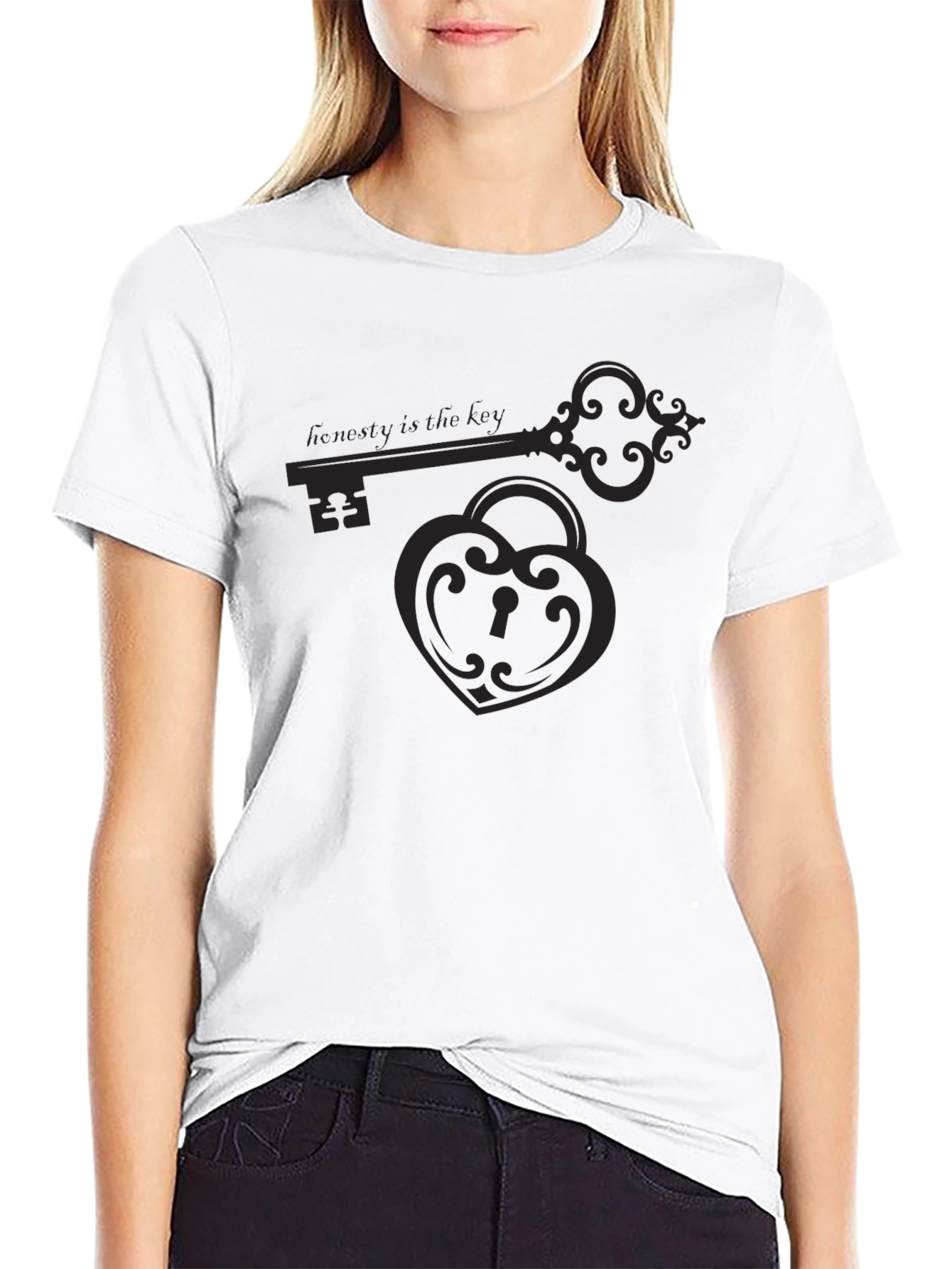 Honesty is the Key Graphic Tee - Black