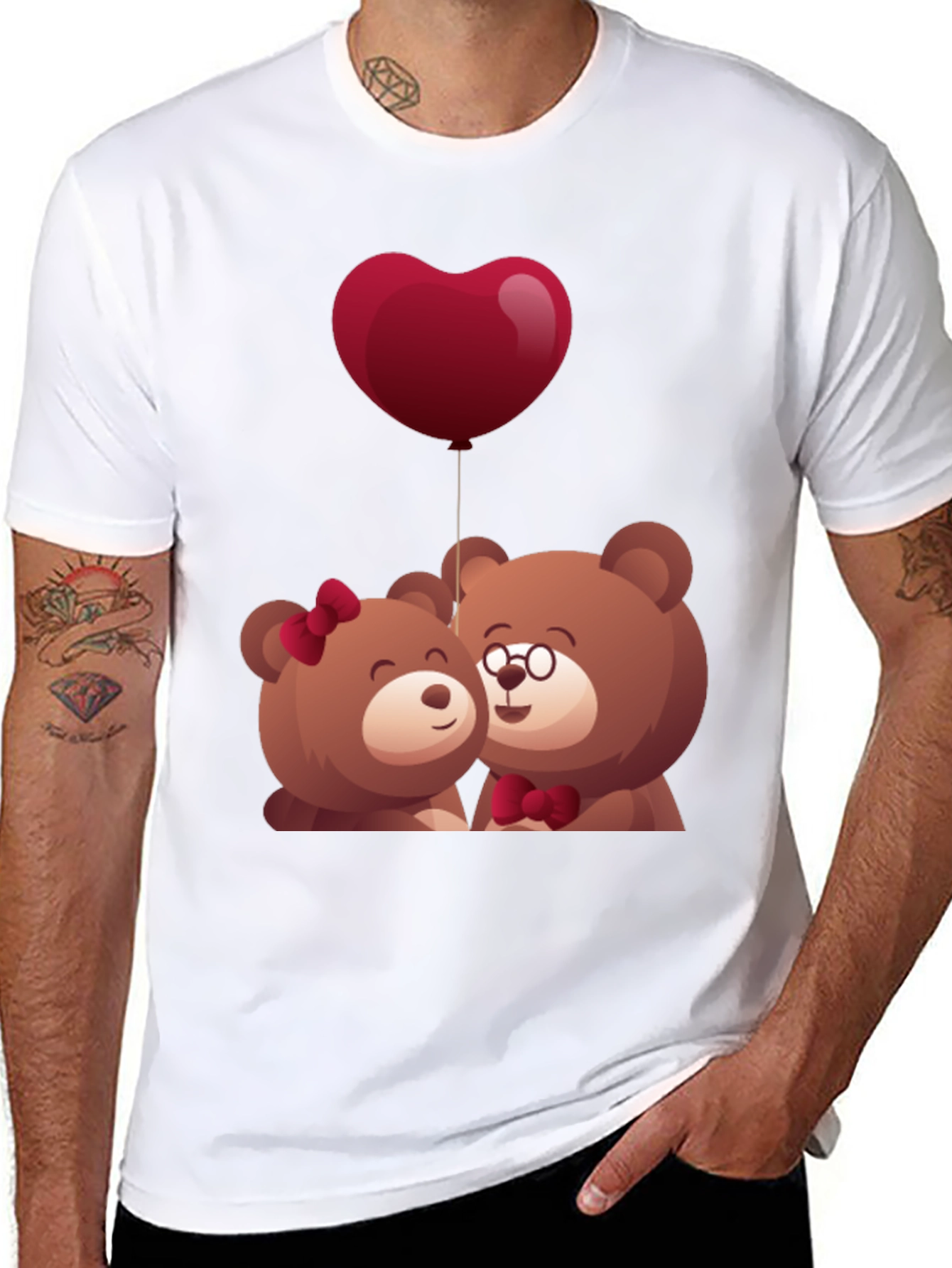 Cute Bear Couple T-Shirt - Valentines Day Gift