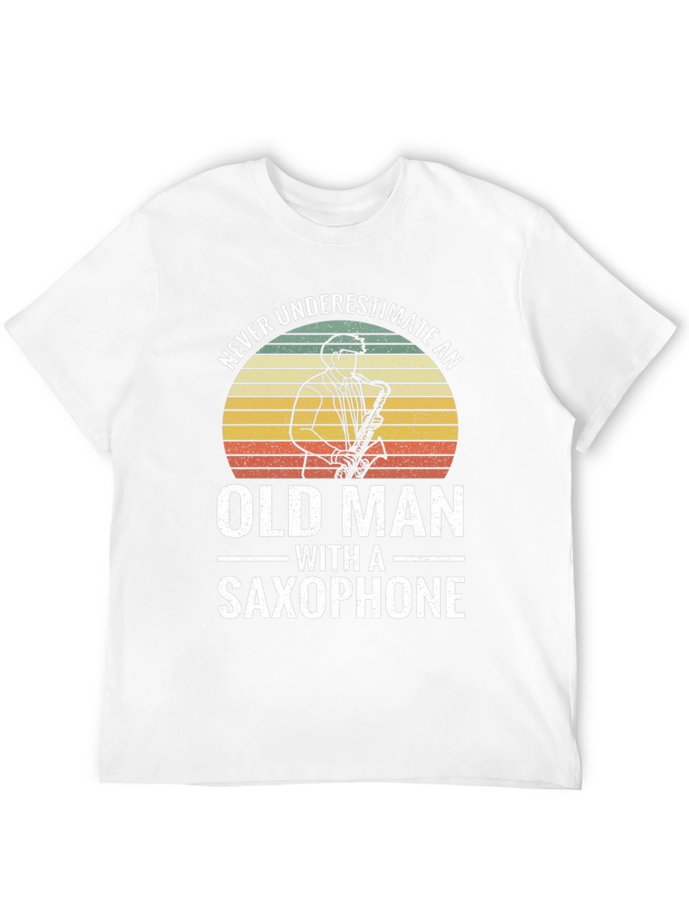 Saxophone Old Man T-Shirt - Musician Gift