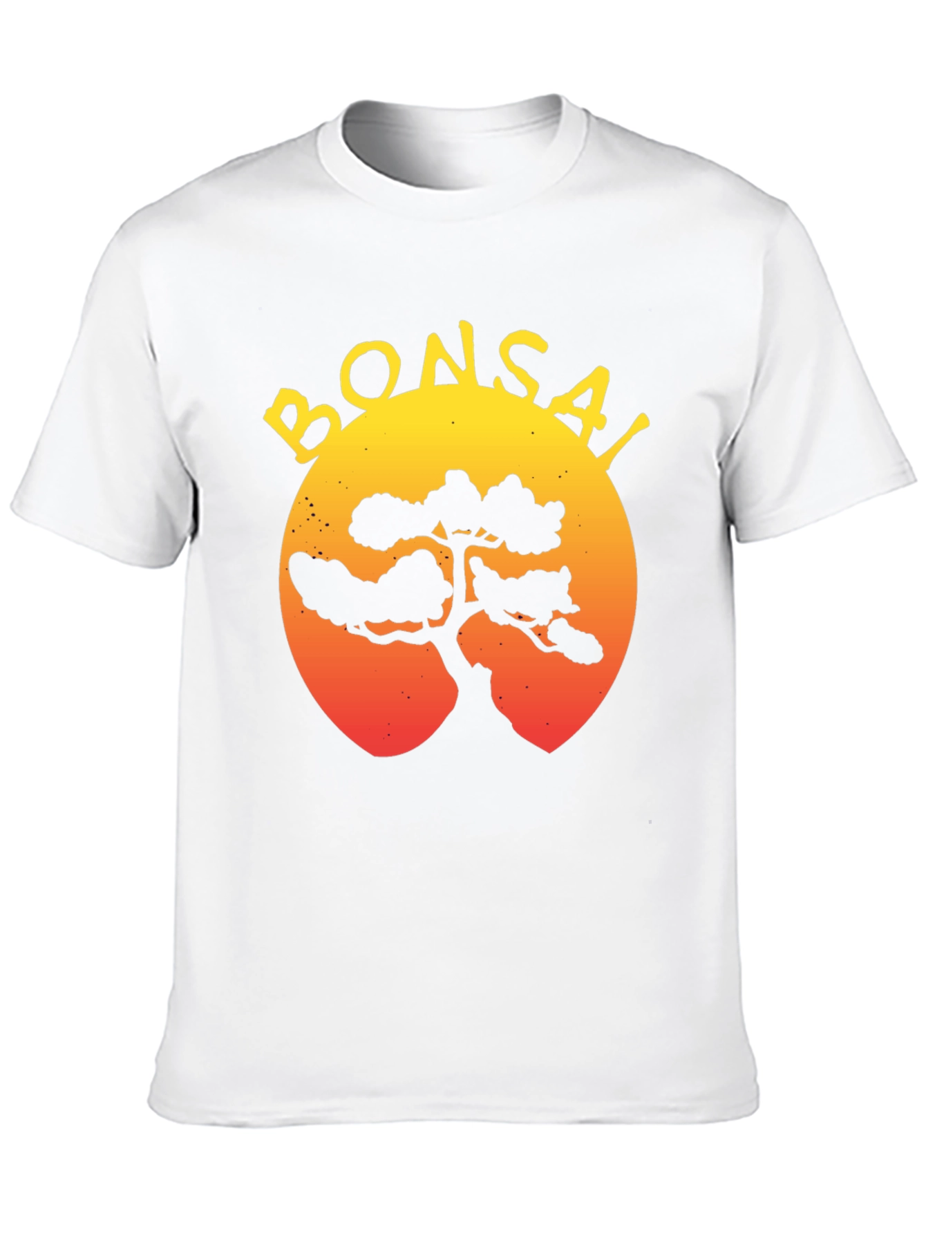 Bonsai Tree Sunset Graphic T-Shirt - Unique Design