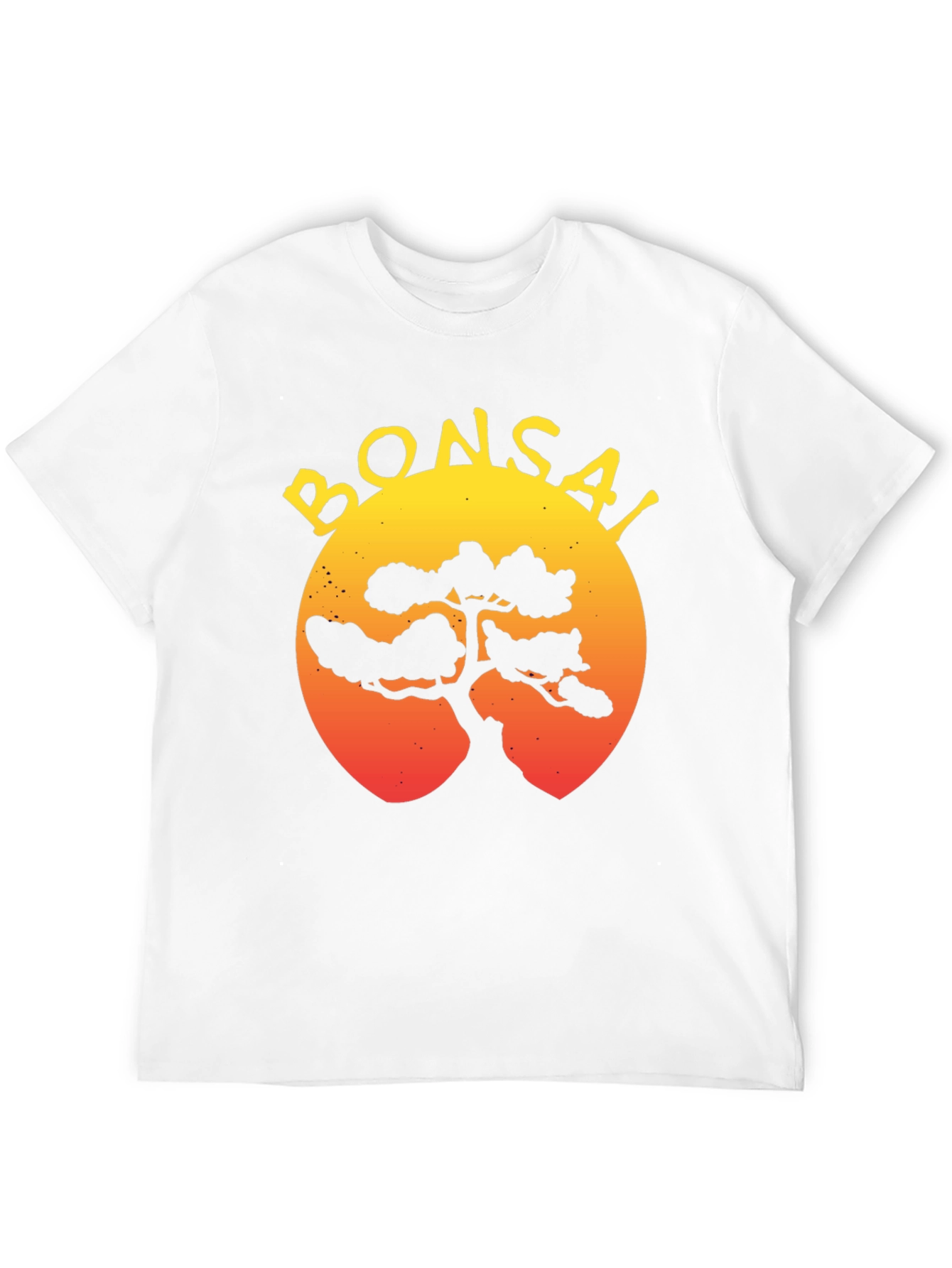 Bonsai Tree Sunset Graphic T-Shirt - Unique Design