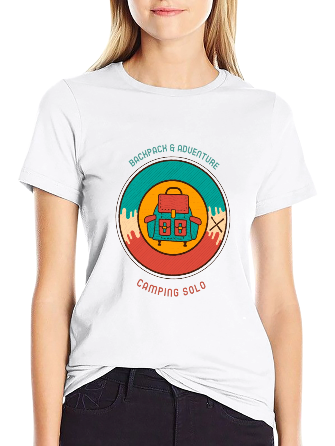 Backpack Adventure T-Shirt Camping Solo Design