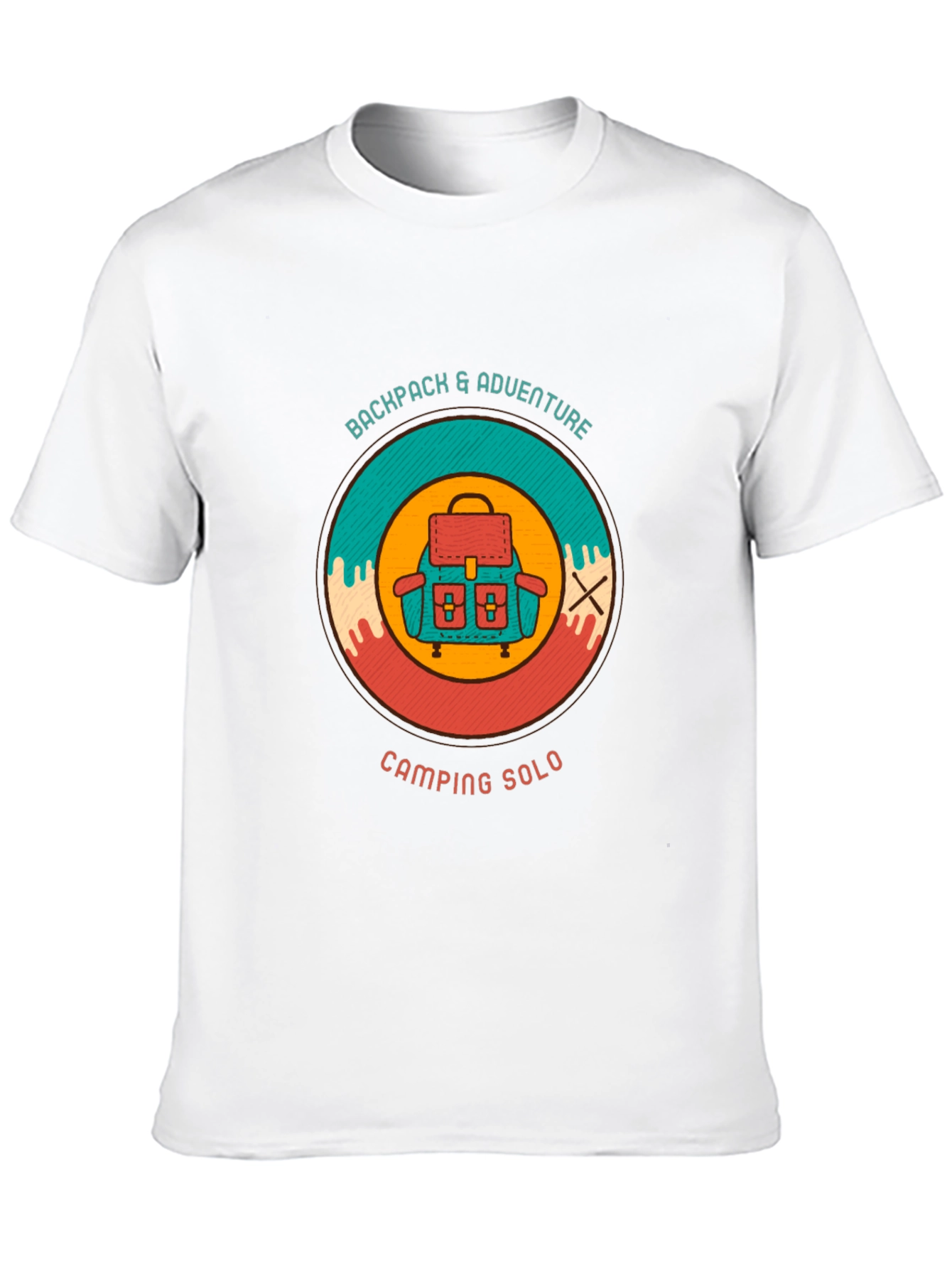Backpack Adventure T-Shirt Camping Solo Design
