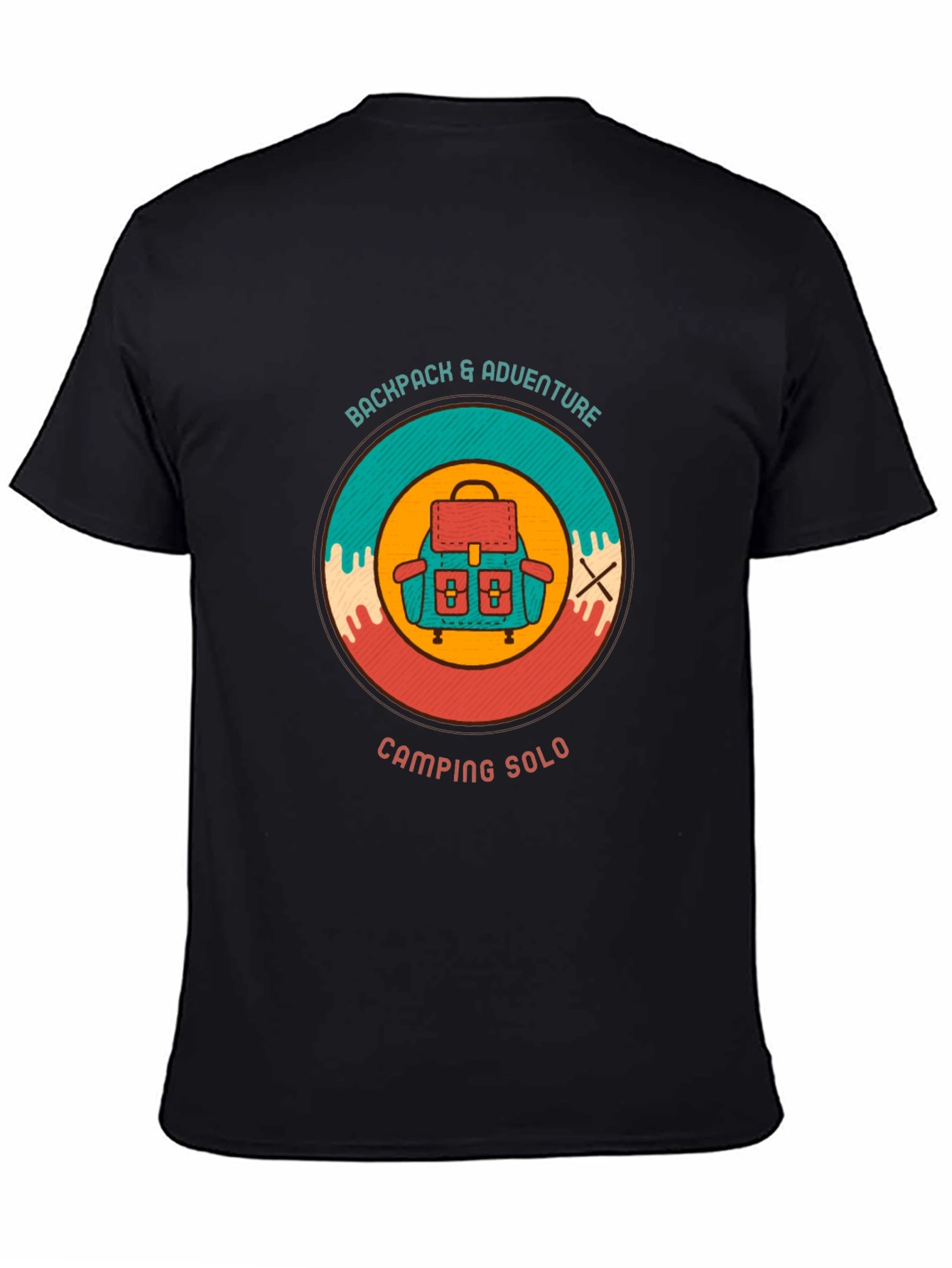 Backpack Adventure T-Shirt Camping Solo Design
