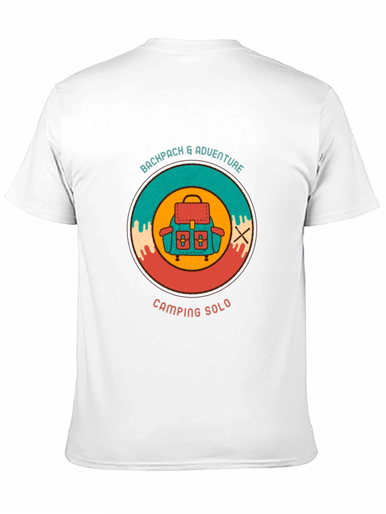 Backpack Adventure T-Shirt Camping Solo Design