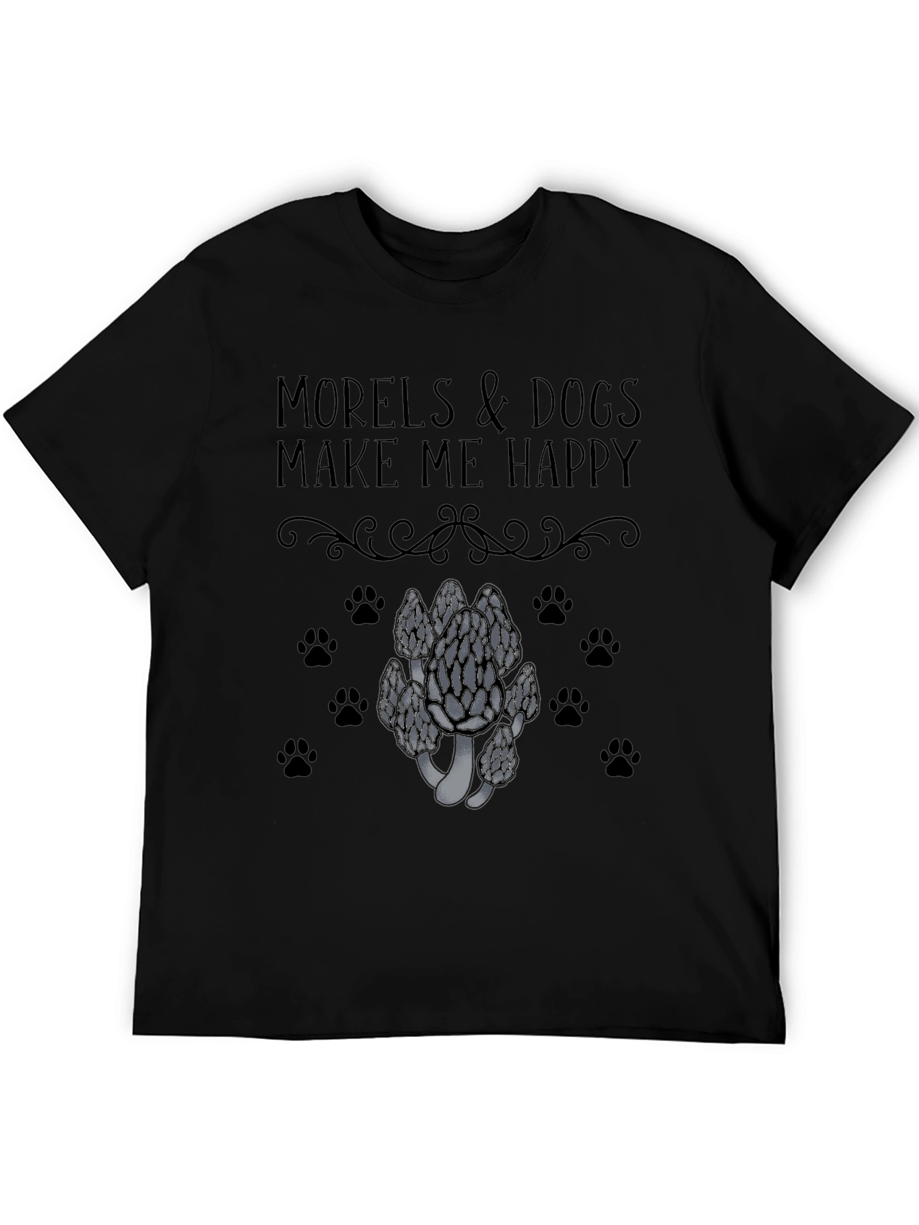 Morels & Dogs T-Shirt: Happy Design