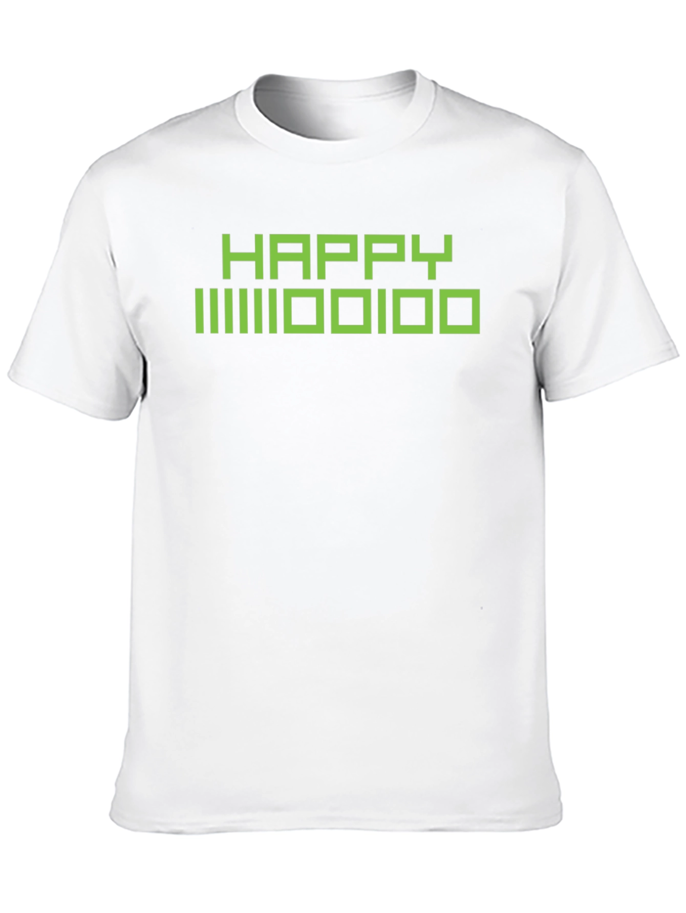 Happy Binary Code Graphic T-Shirt