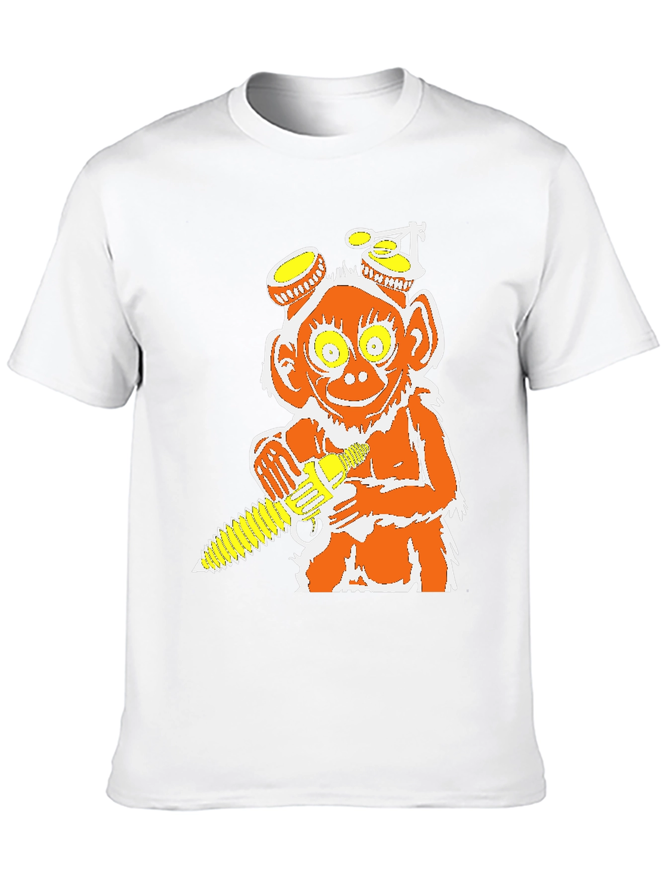 Monkey Chainsaw Graphic Tee - Unique Design T-Shirt