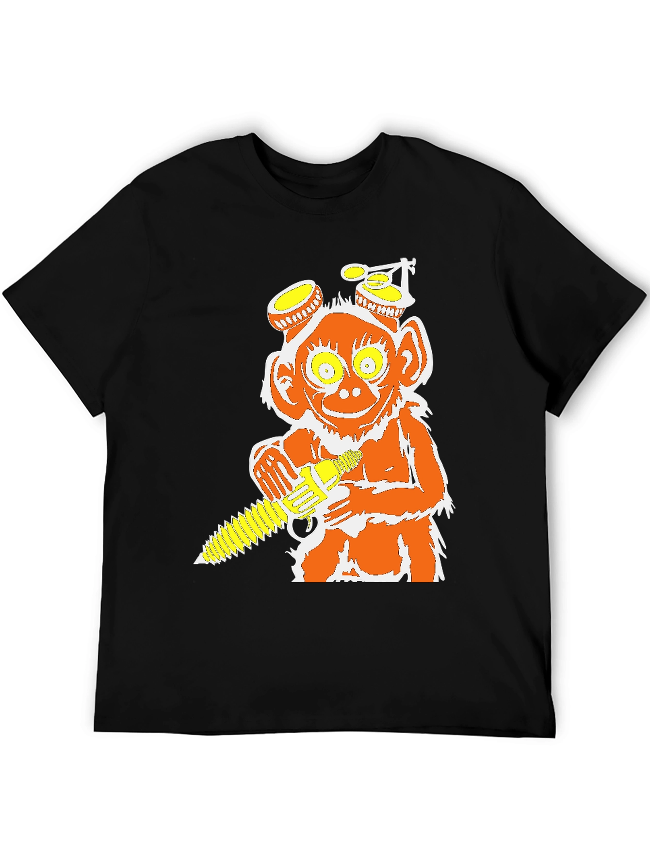Monkey Chainsaw Graphic Tee - Unique Design T-Shirt