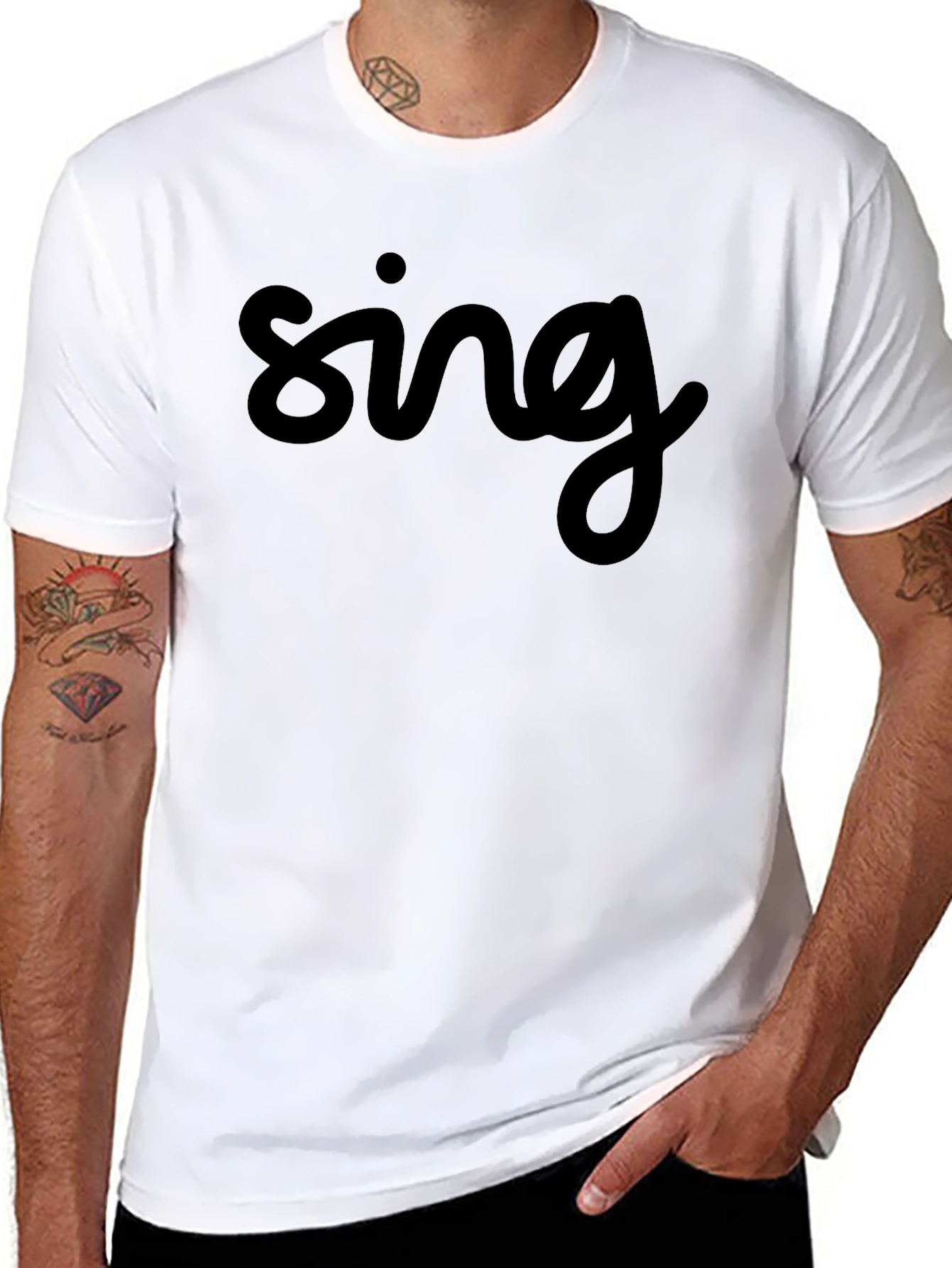 Sing Graphic Tee - Mens Black Short Sleeve