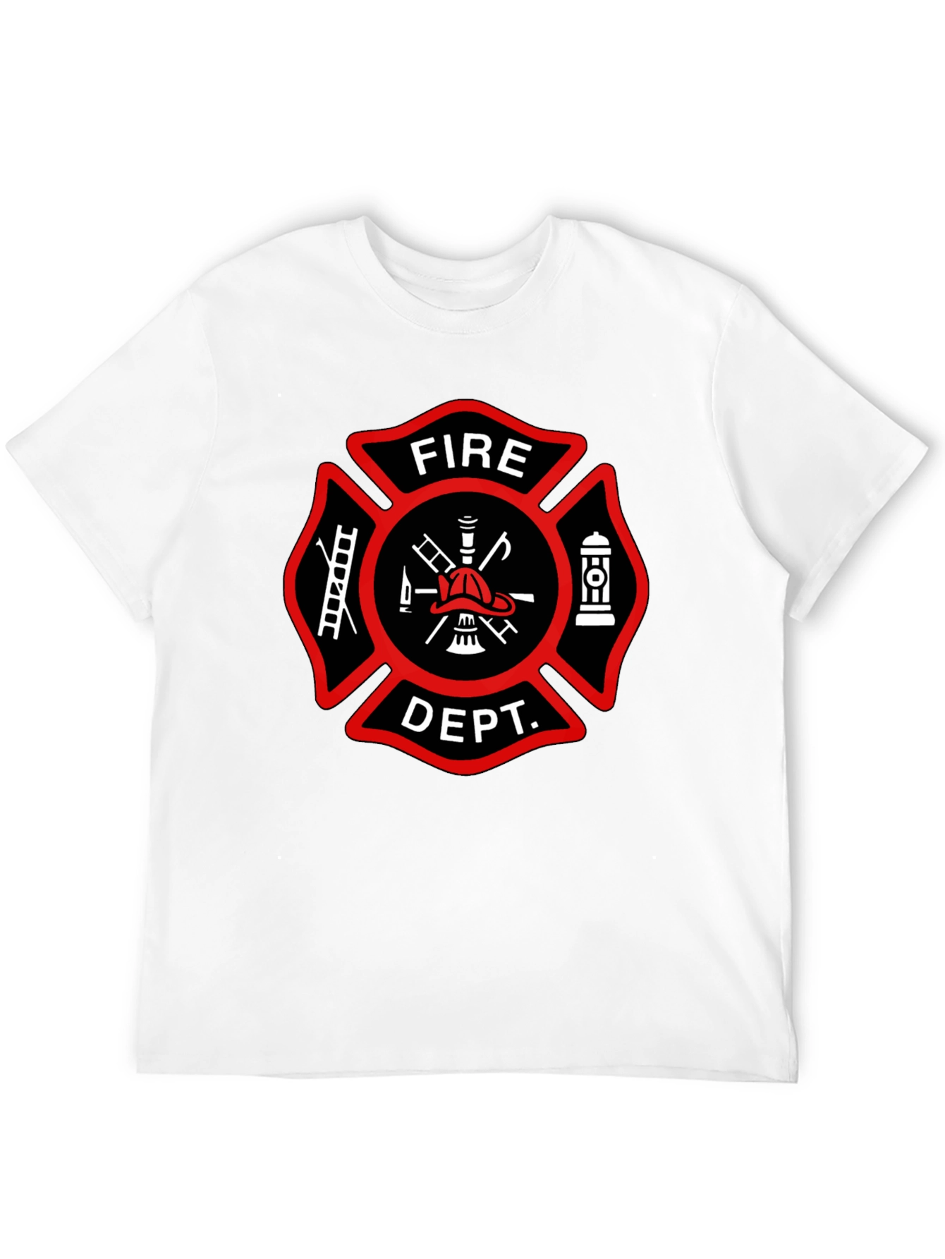 Fire Department T-Shirt Maltese Cross Design
