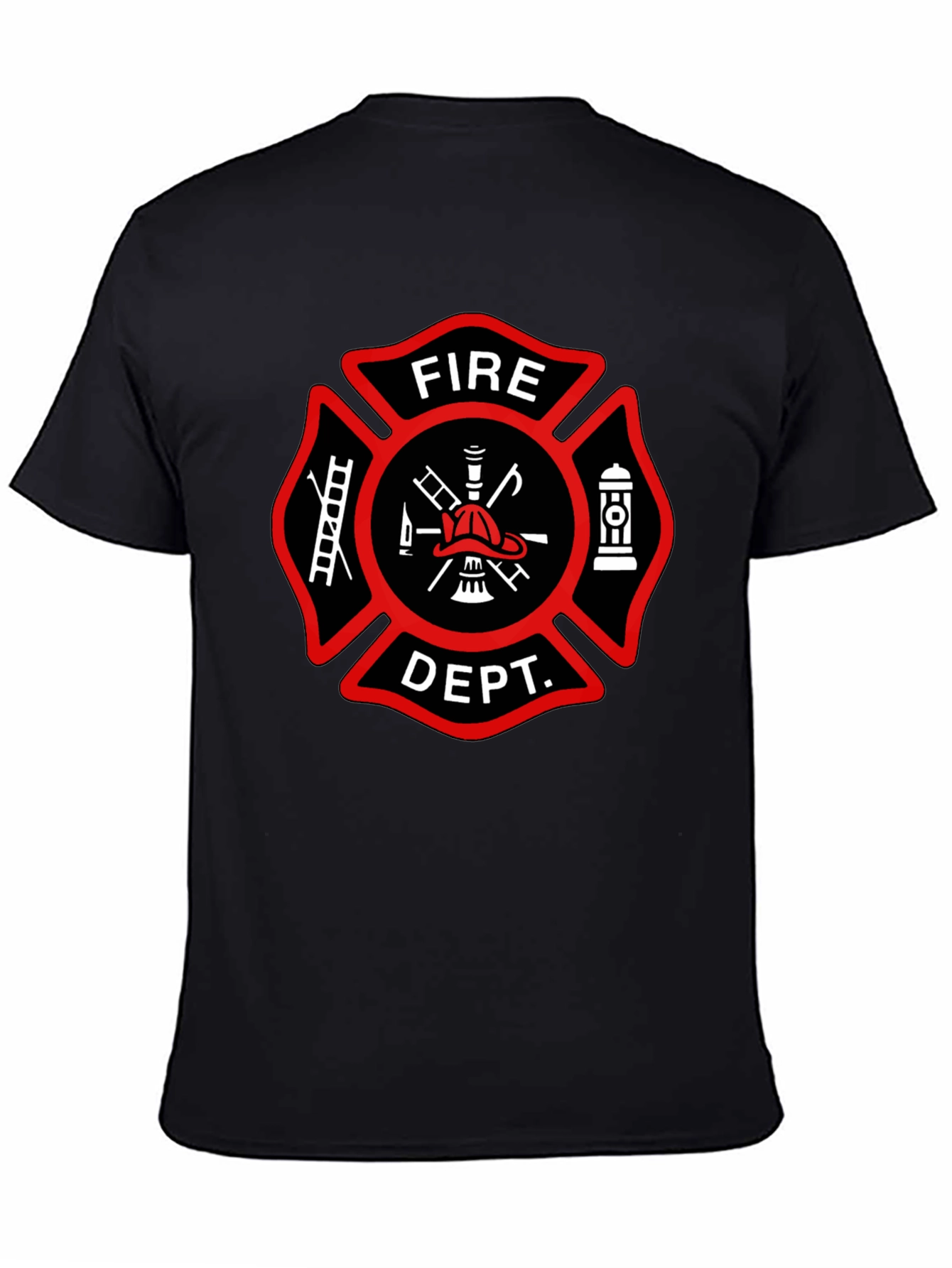 Fire Department T-Shirt Maltese Cross Design