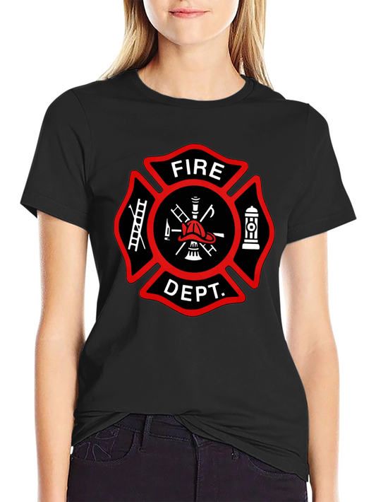 Fire Department T-Shirt Maltese Cross Design