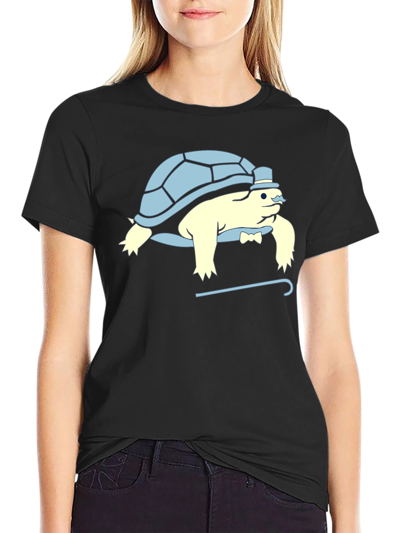 Dapper Turtle Graphic T-Shirt - Gentlemanly Reptile