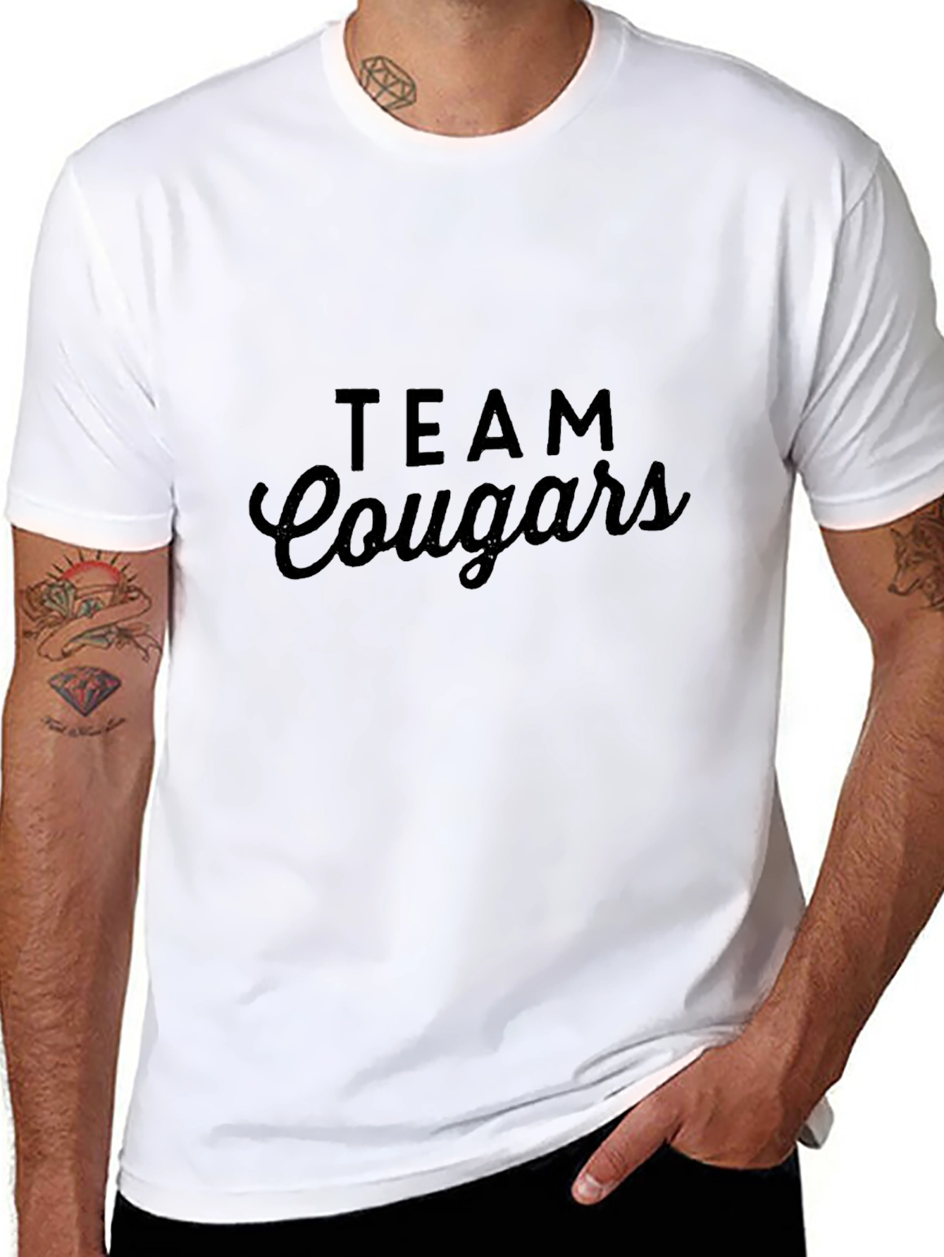 Team Cougars Black T-Shirt