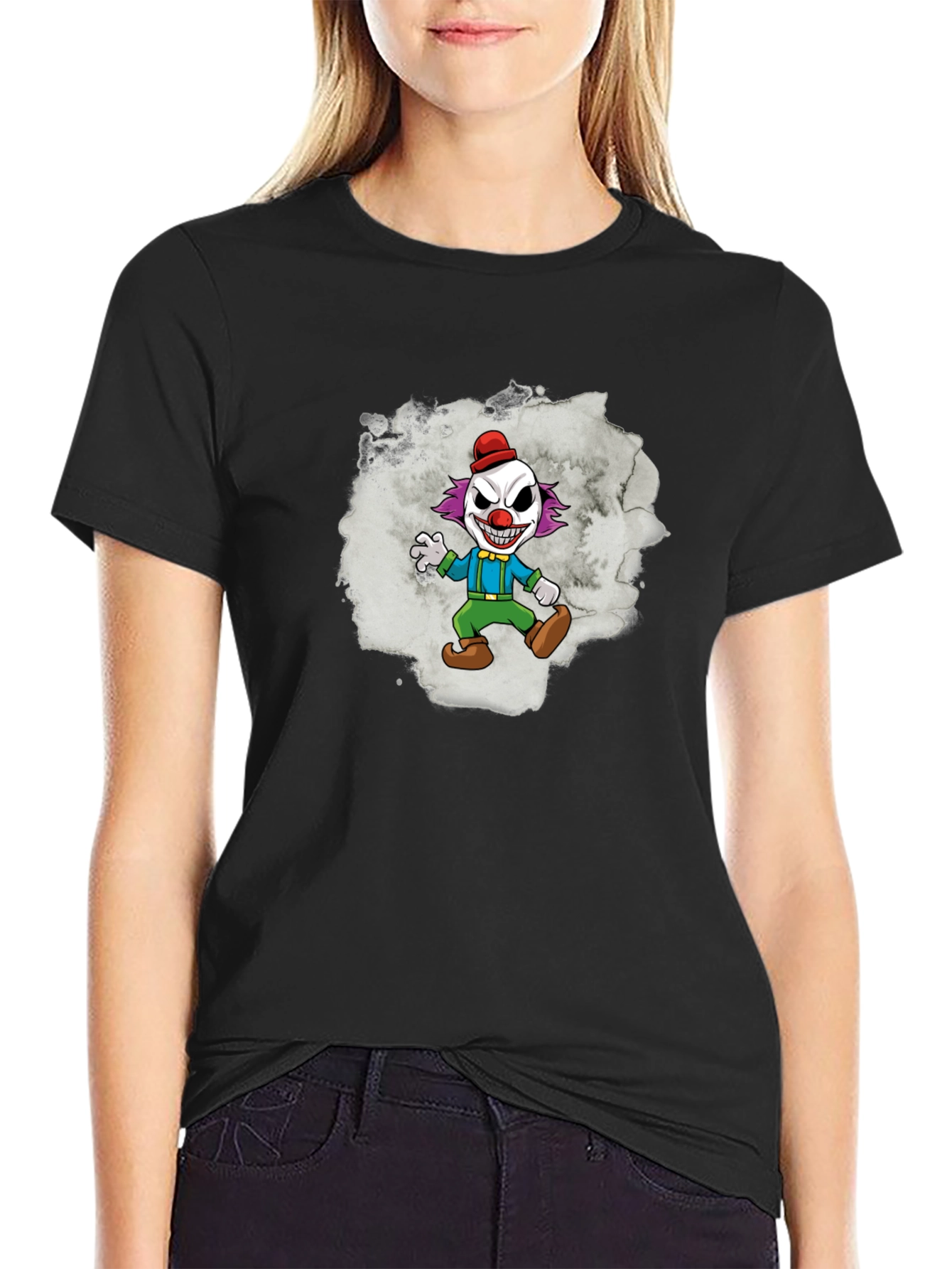Clown Graphic T-Shirt - Mens Black Tee
