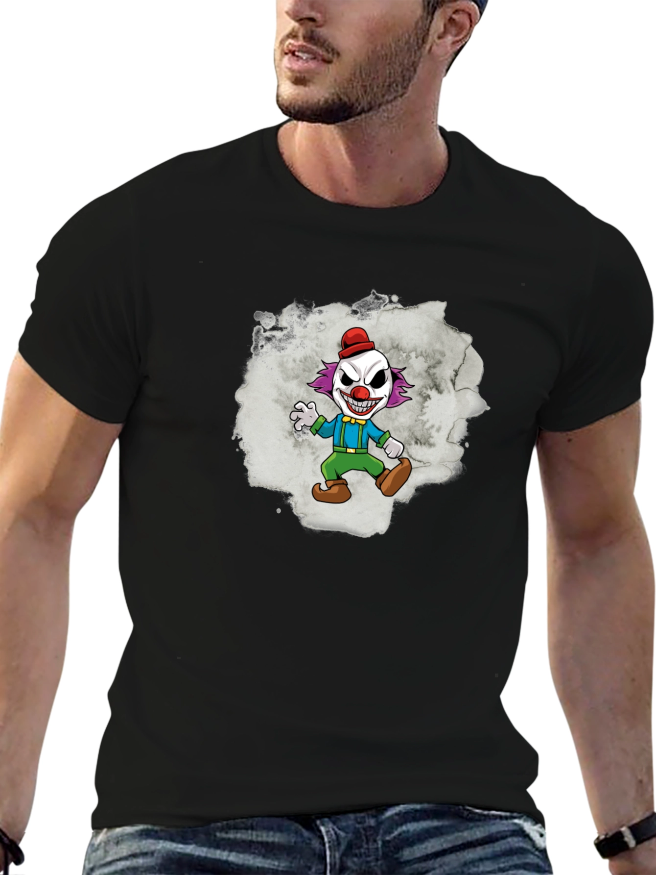 Clown Graphic T-Shirt - Mens Black Tee