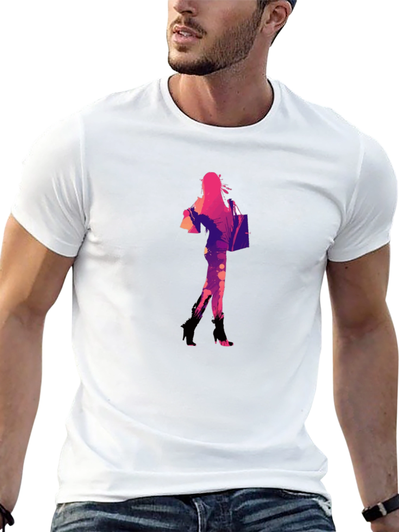 Graphic Print Tee: Stylish Shopper Design
