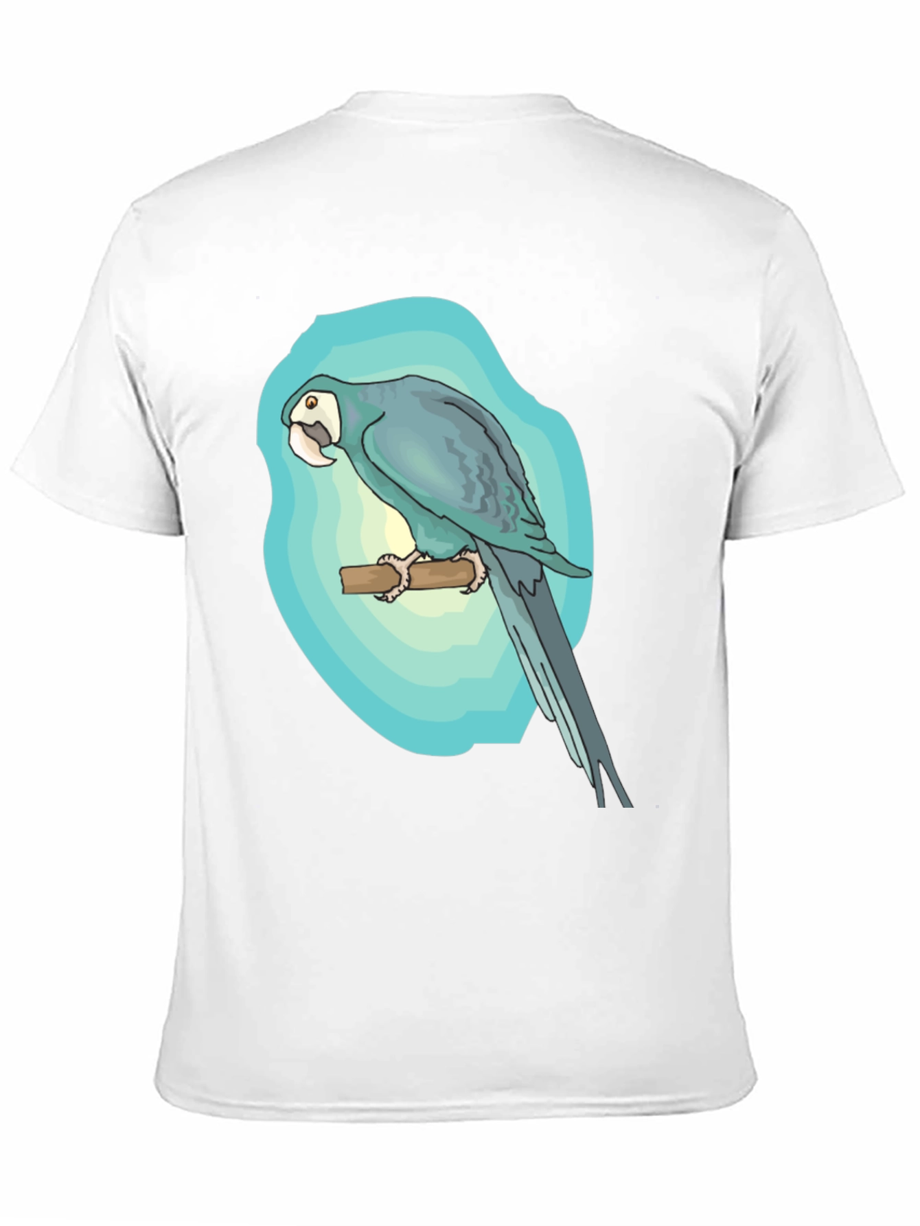 Parrot Graphic Black T-Shirt - Tropical Bird Tee