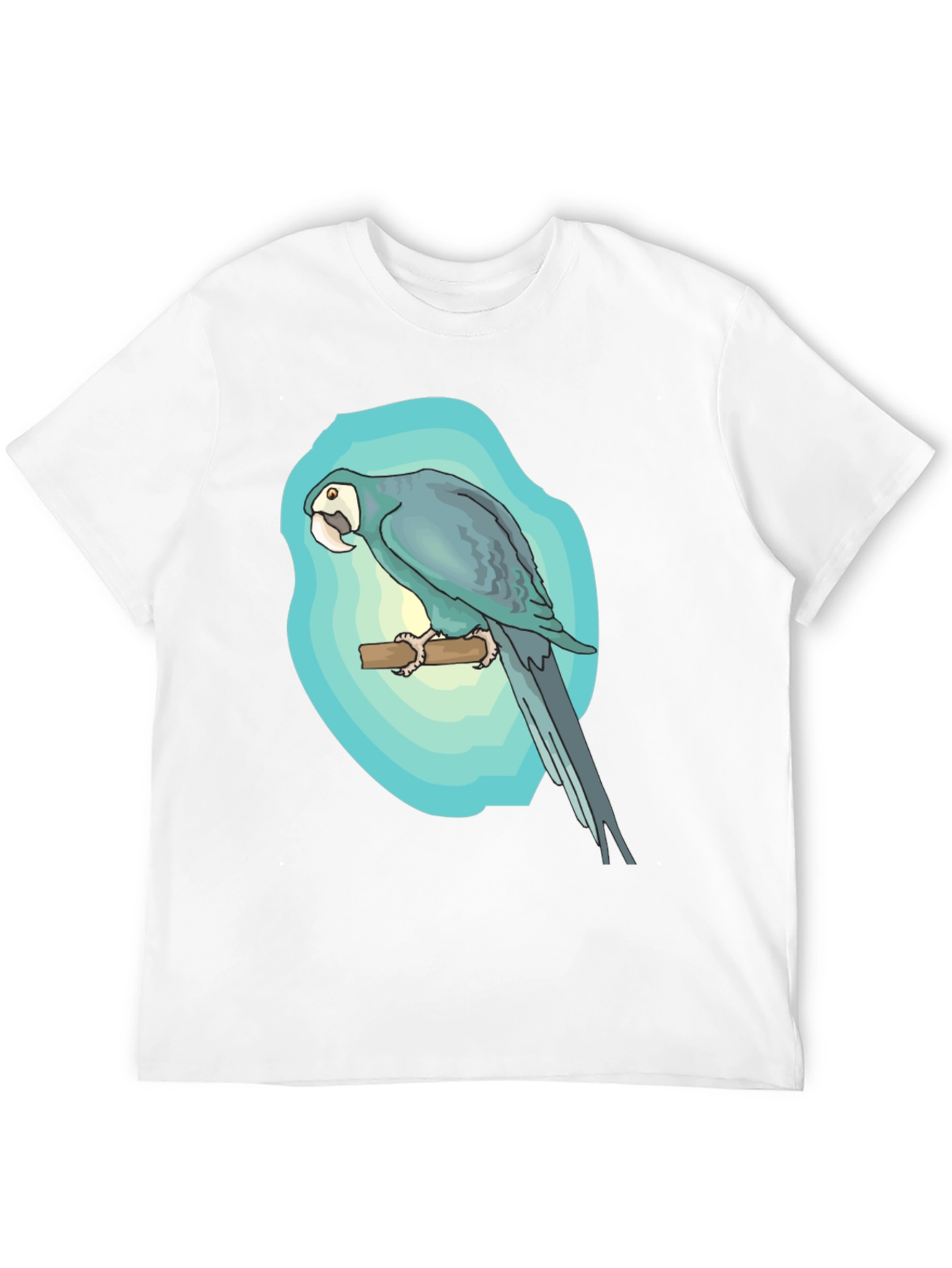 Parrot Graphic Black T-Shirt - Tropical Bird Tee