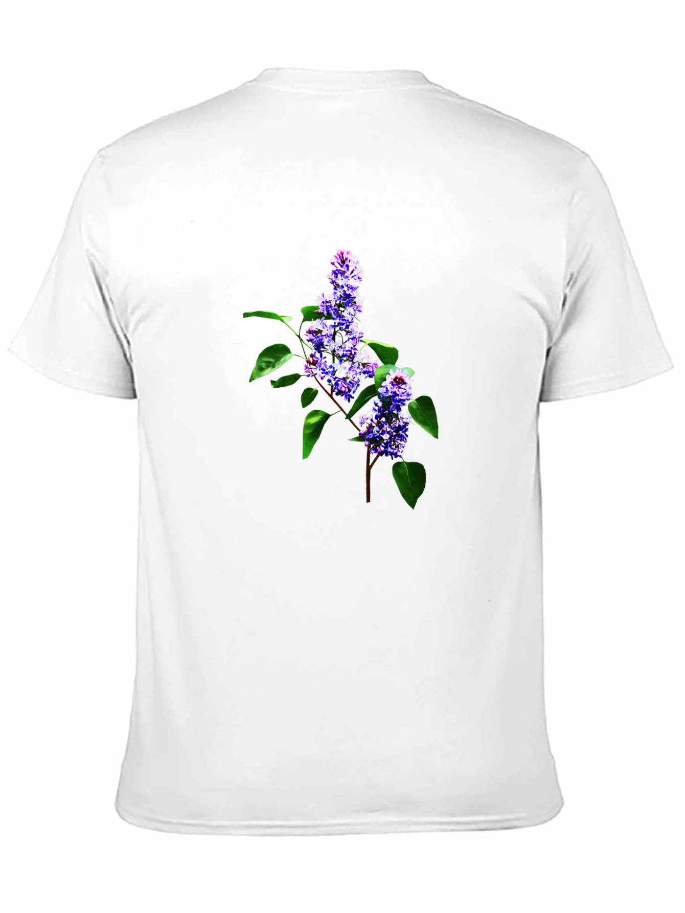 Floral Print Crew Neck T-Shirt - Black