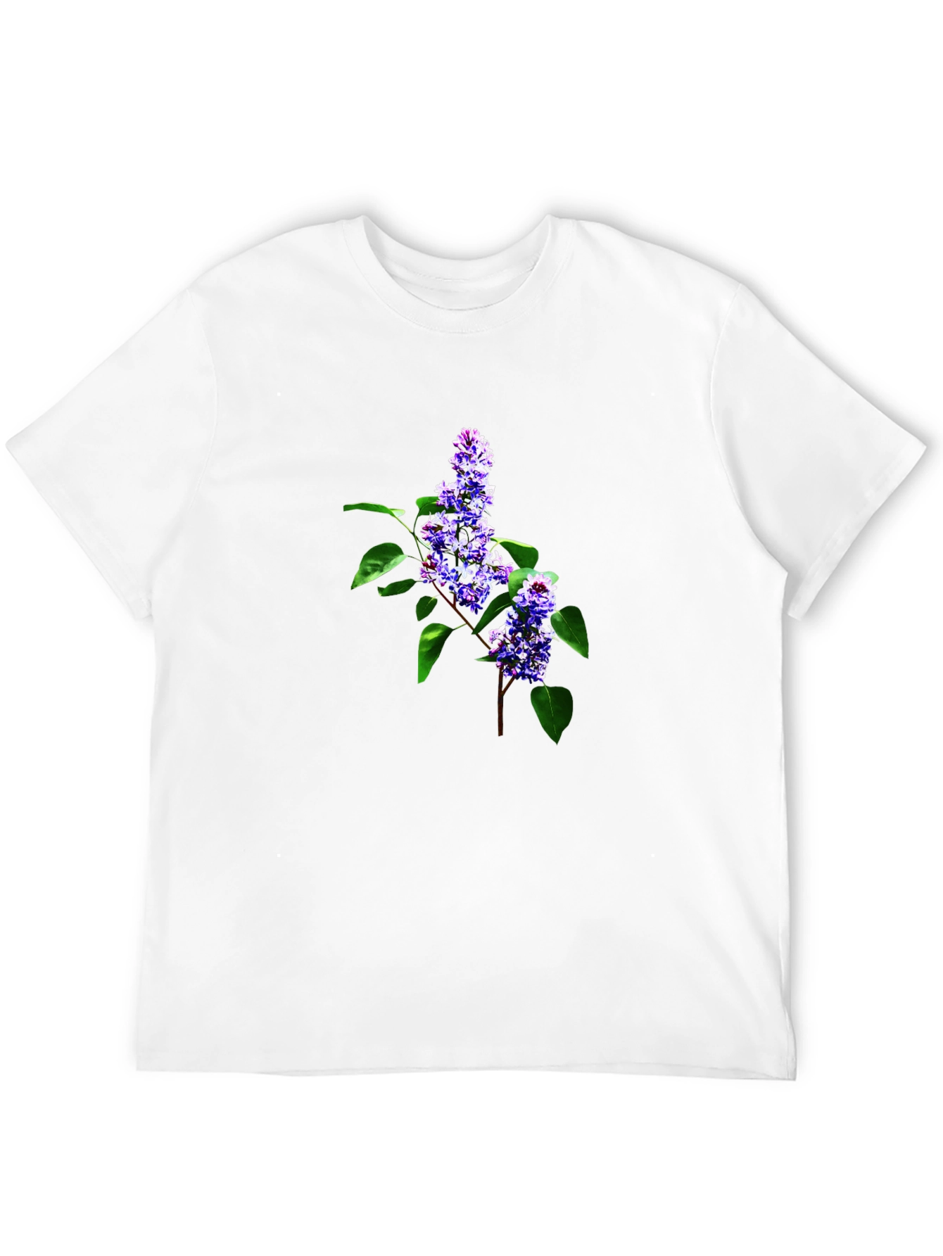 Floral Print Crew Neck T-Shirt - Black