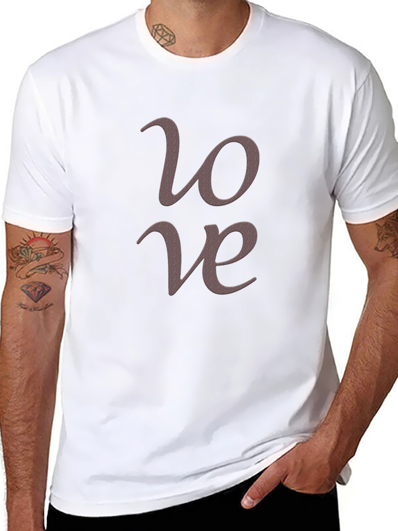 Love Script Graphic T-Shirt Casual Wear