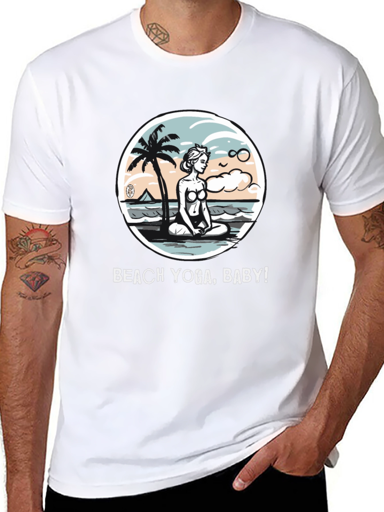 Beach Yoga T-Shirt - Relax & Meditate!