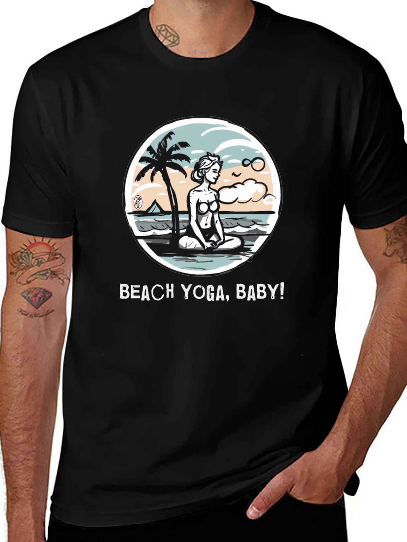 Beach Yoga T-Shirt - Relax & Meditate!