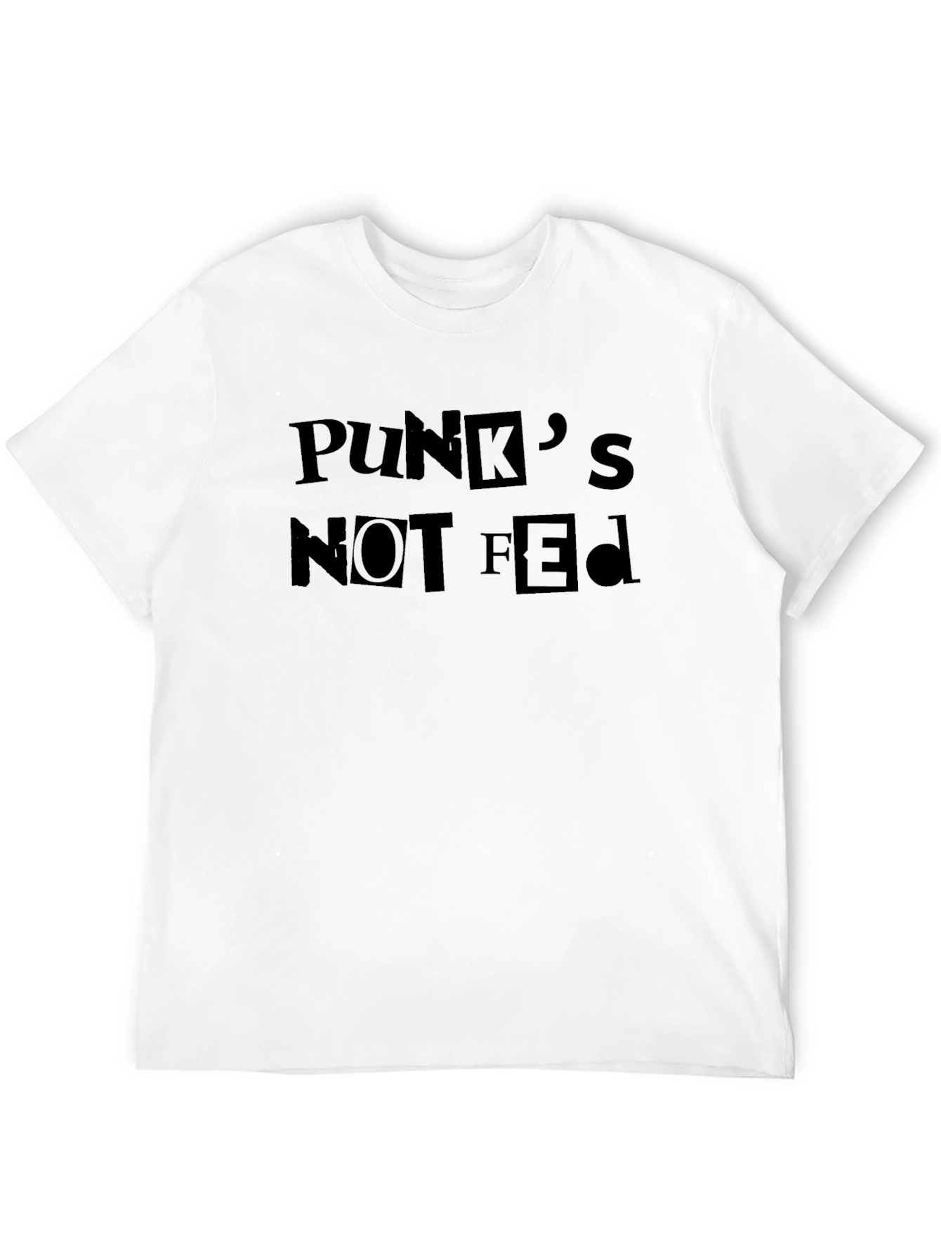 Punks Not Fed Graphic Black T-Shirt