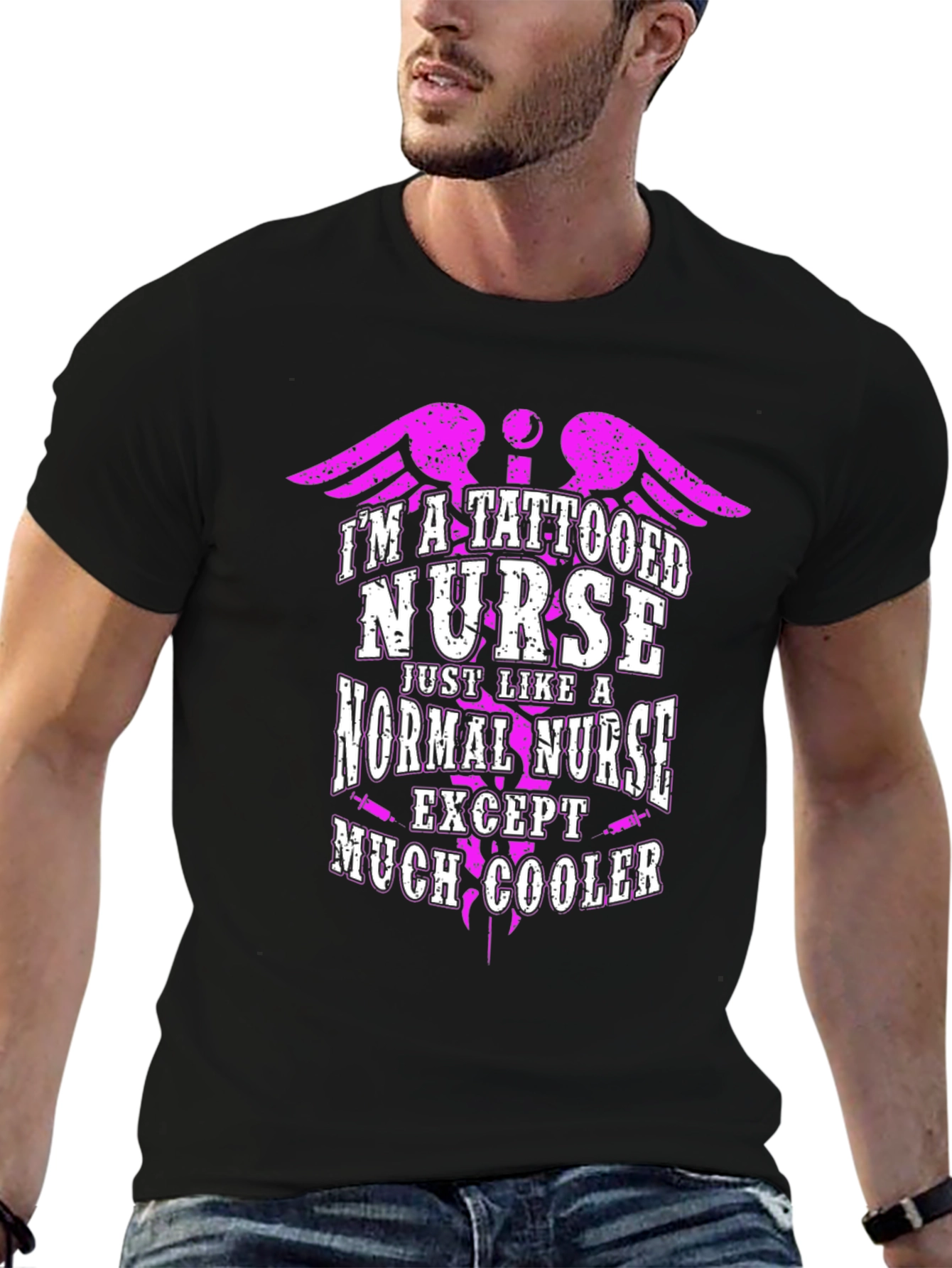 Tattooed Nurse Novelty Graphic T-Shirt