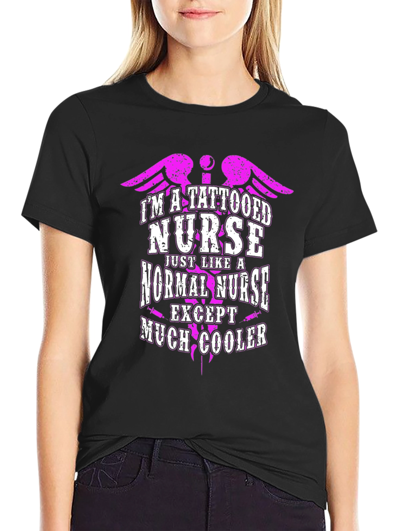 Tattooed Nurse Novelty Graphic T-Shirt