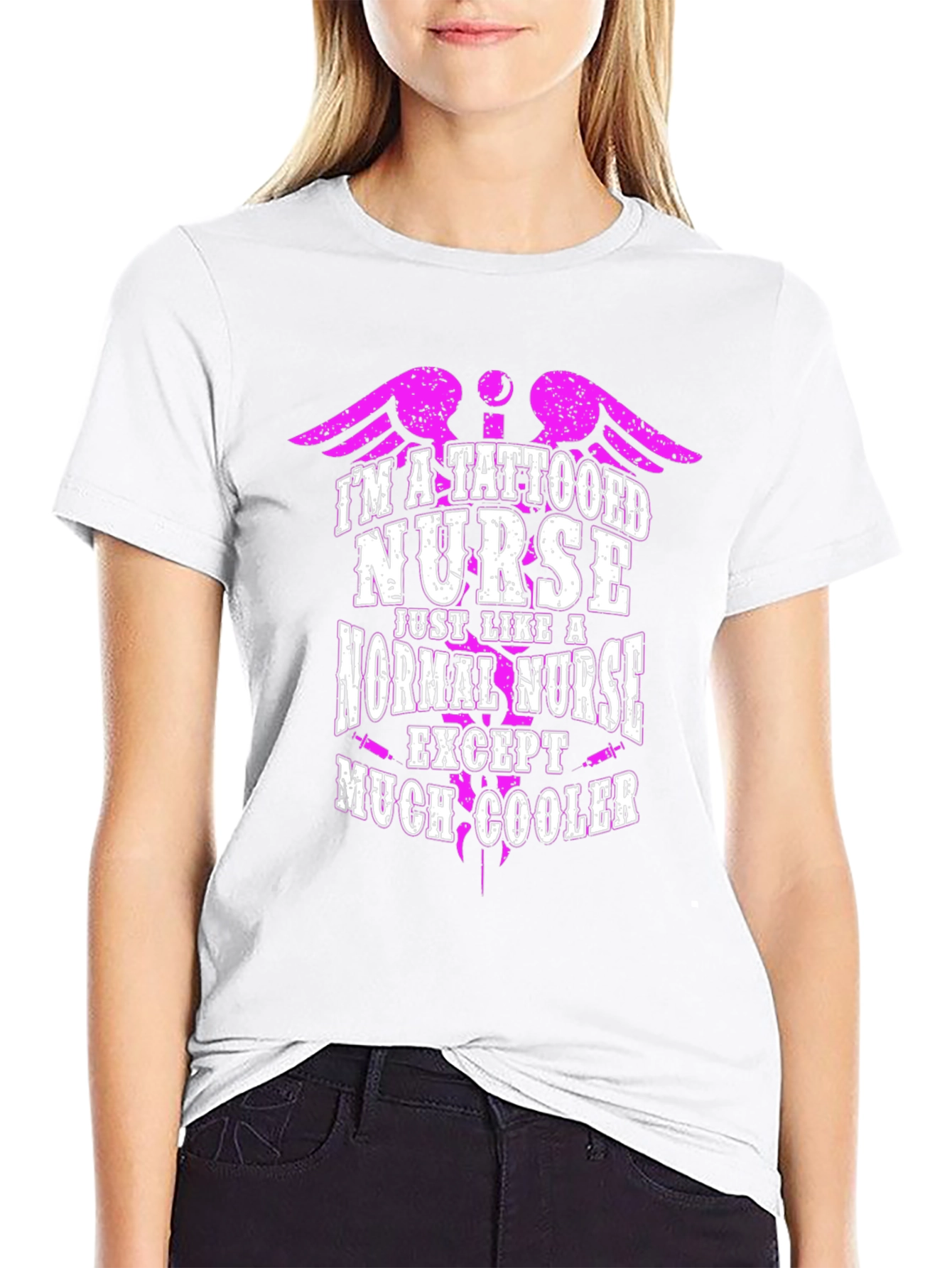 Tattooed Nurse Novelty Graphic T-Shirt
