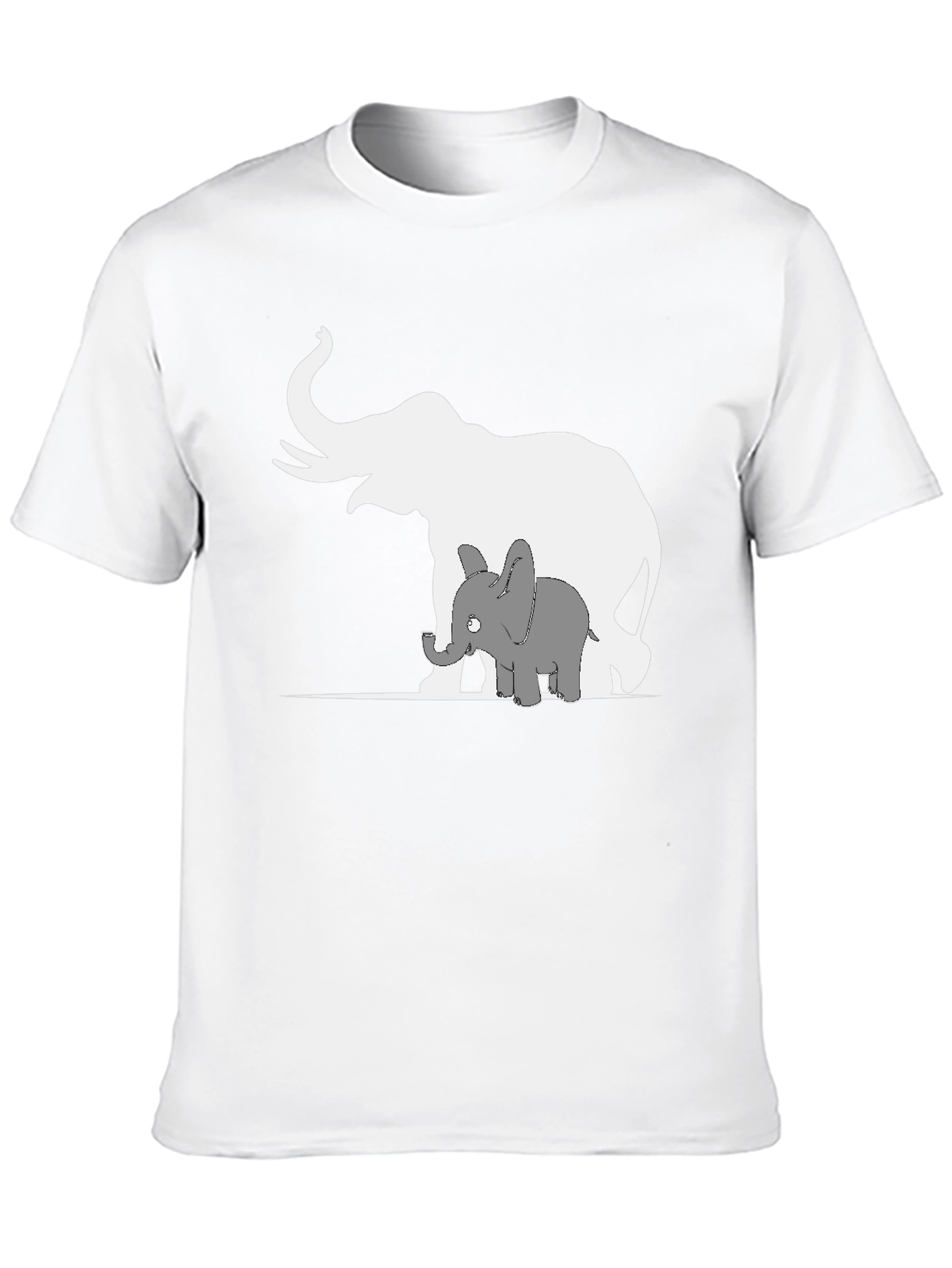 Elephant Family Graphic Tee - Black Cotton Casual Shirt