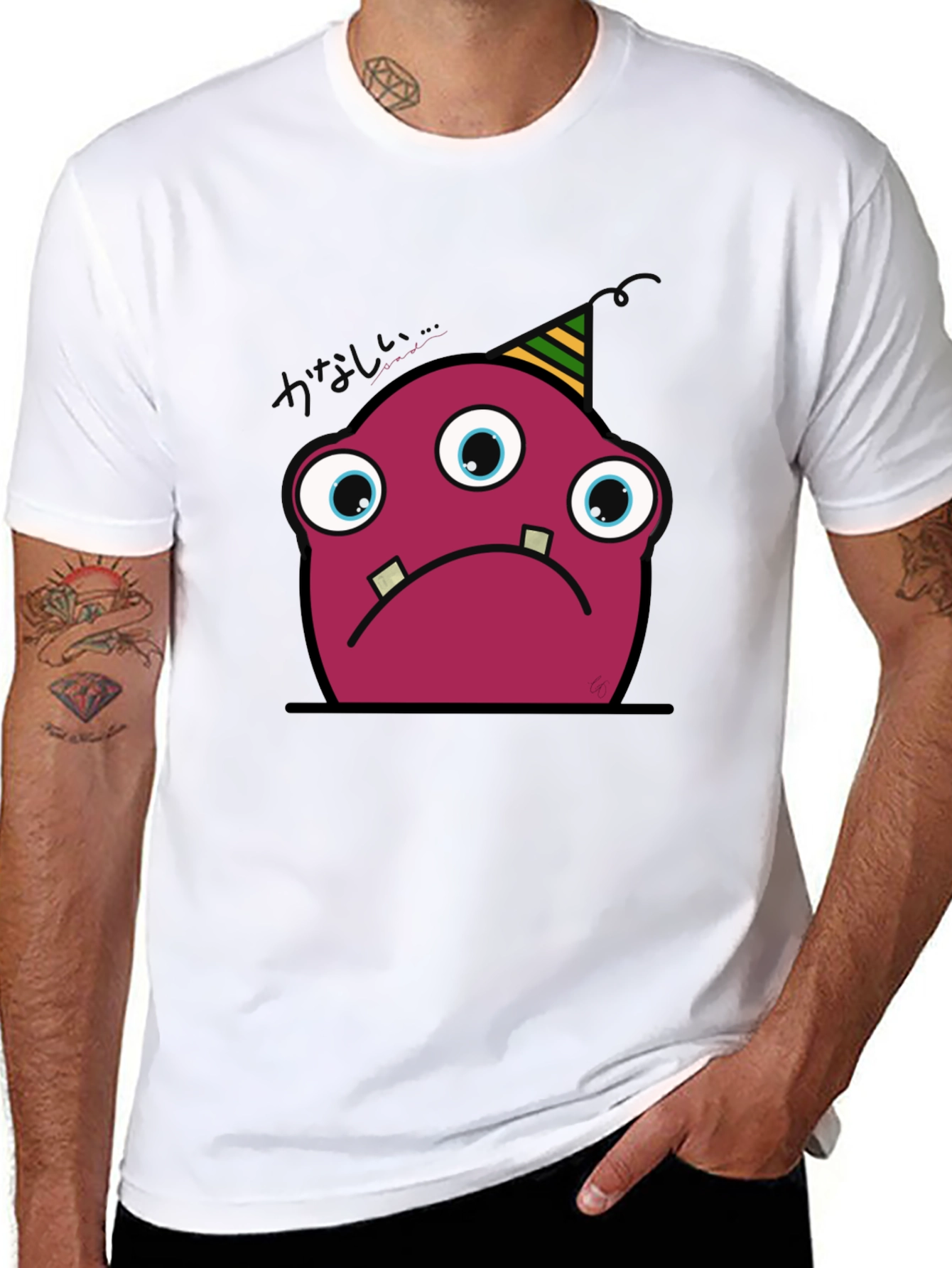 Sad Monster Tee - Unique Graphic T-Shirt
