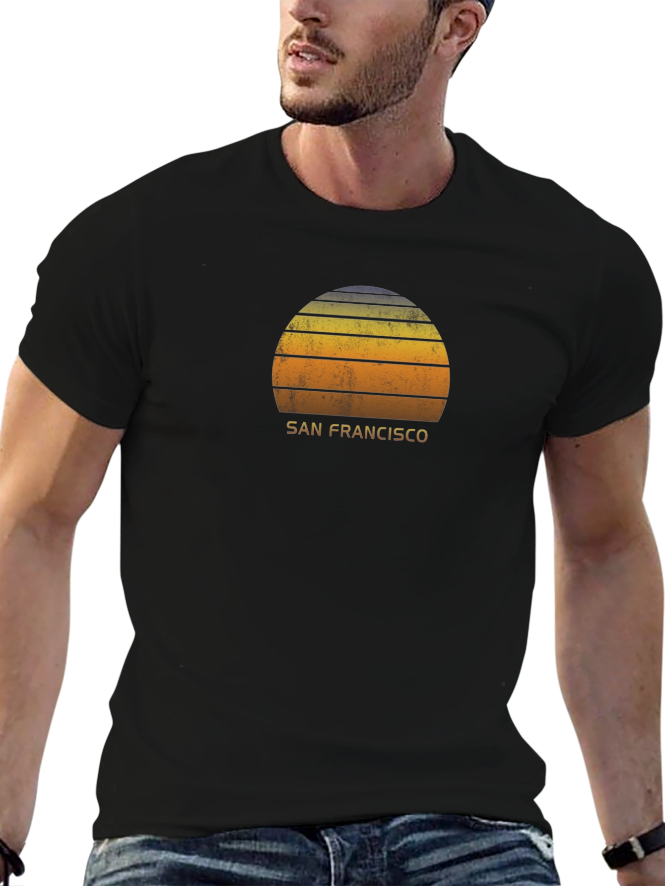 San Francisco Sunset Graphic Tee - Retro Style