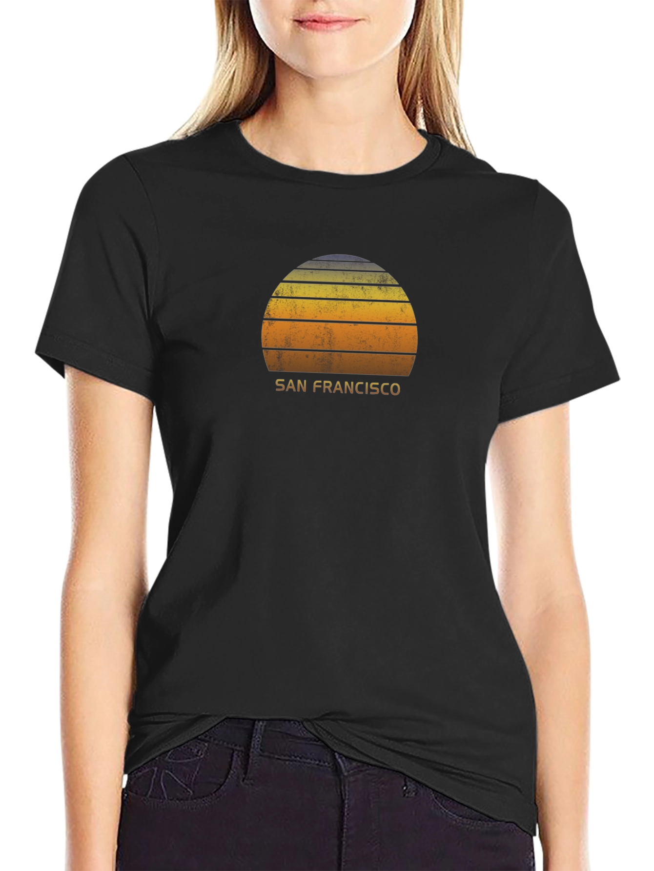 San Francisco Sunset Graphic Tee - Retro Style