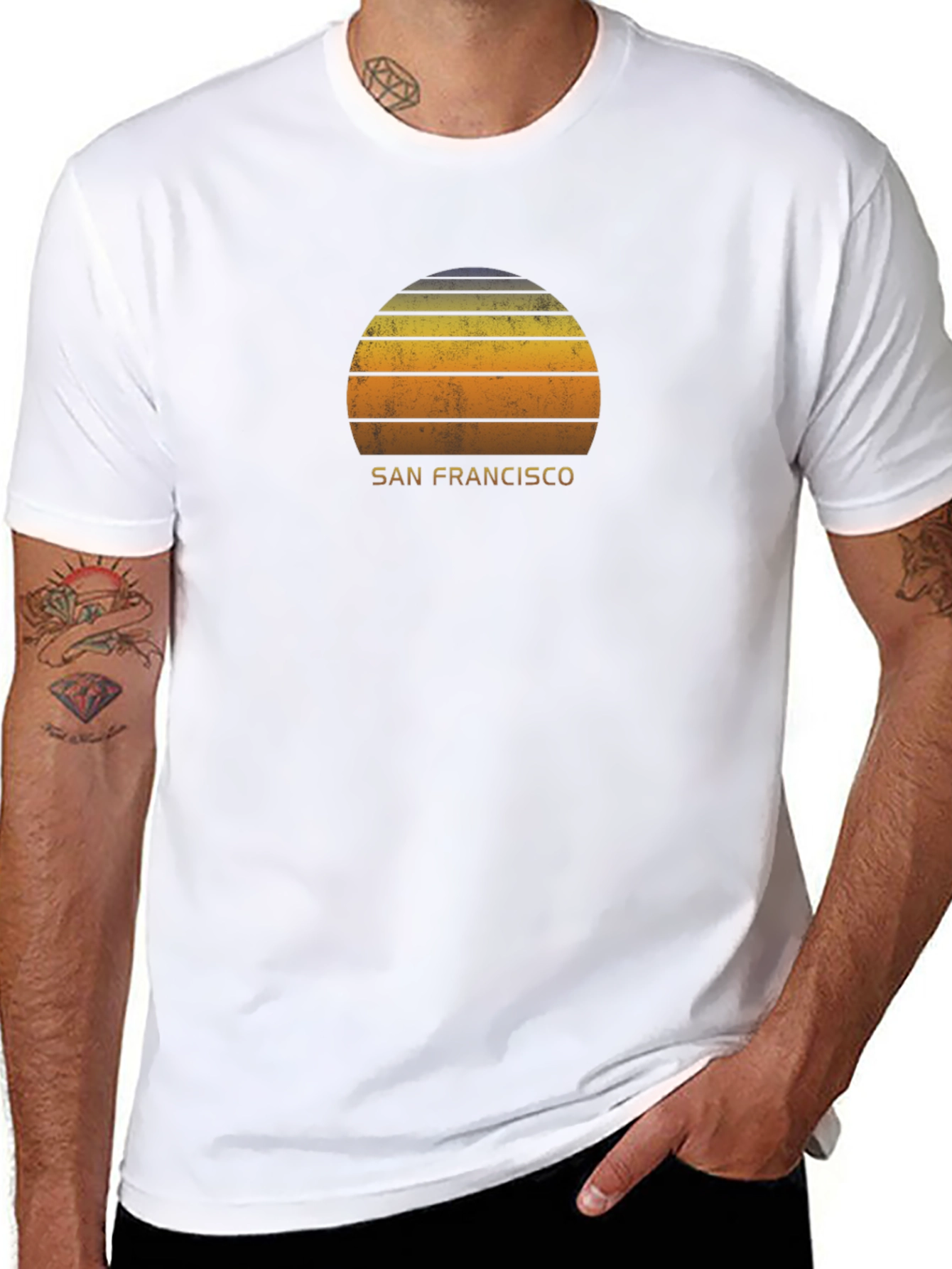 San Francisco Sunset Graphic Tee - Retro Style