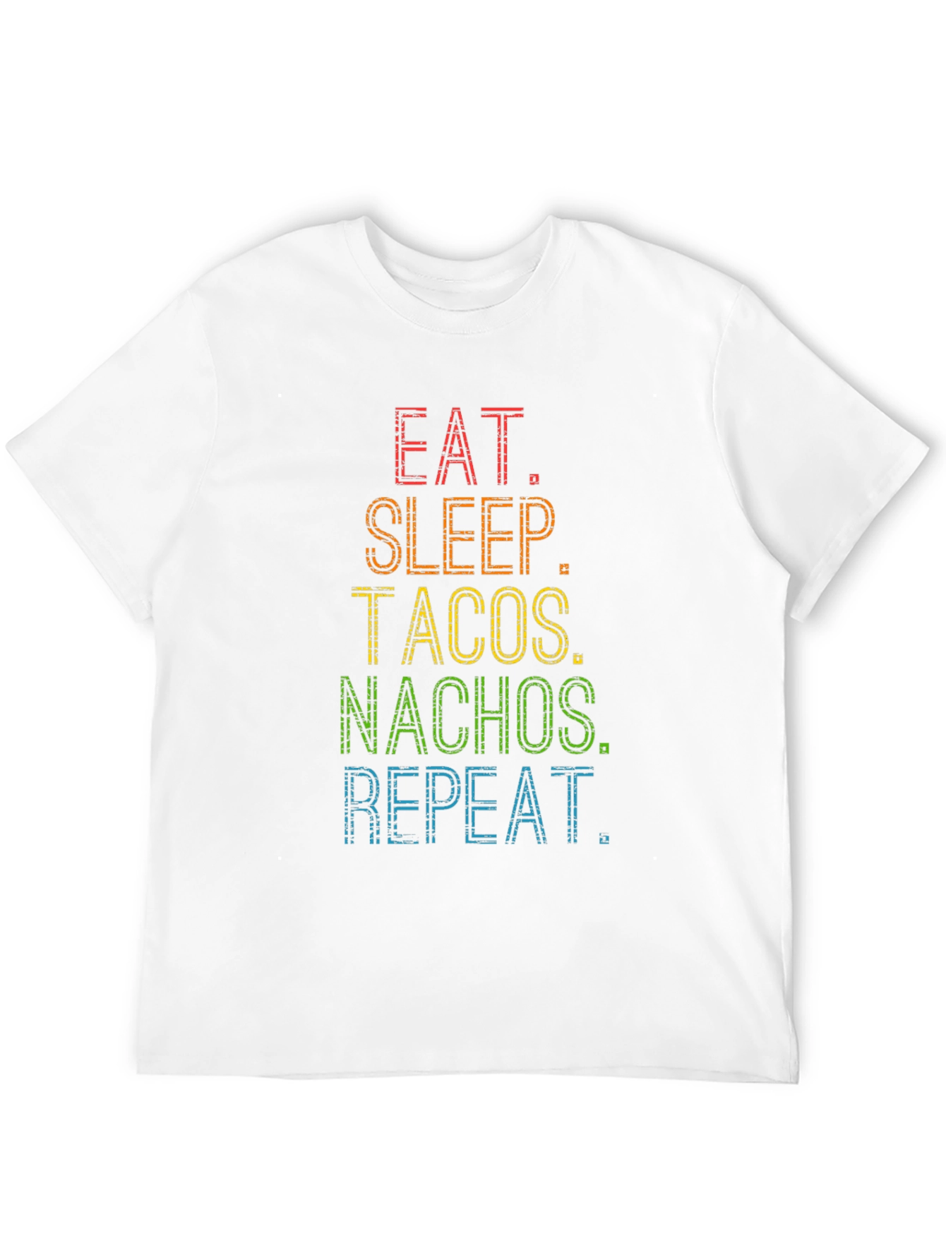 Eat Sleep Tacos Nachos Repeat Black T-Shirt