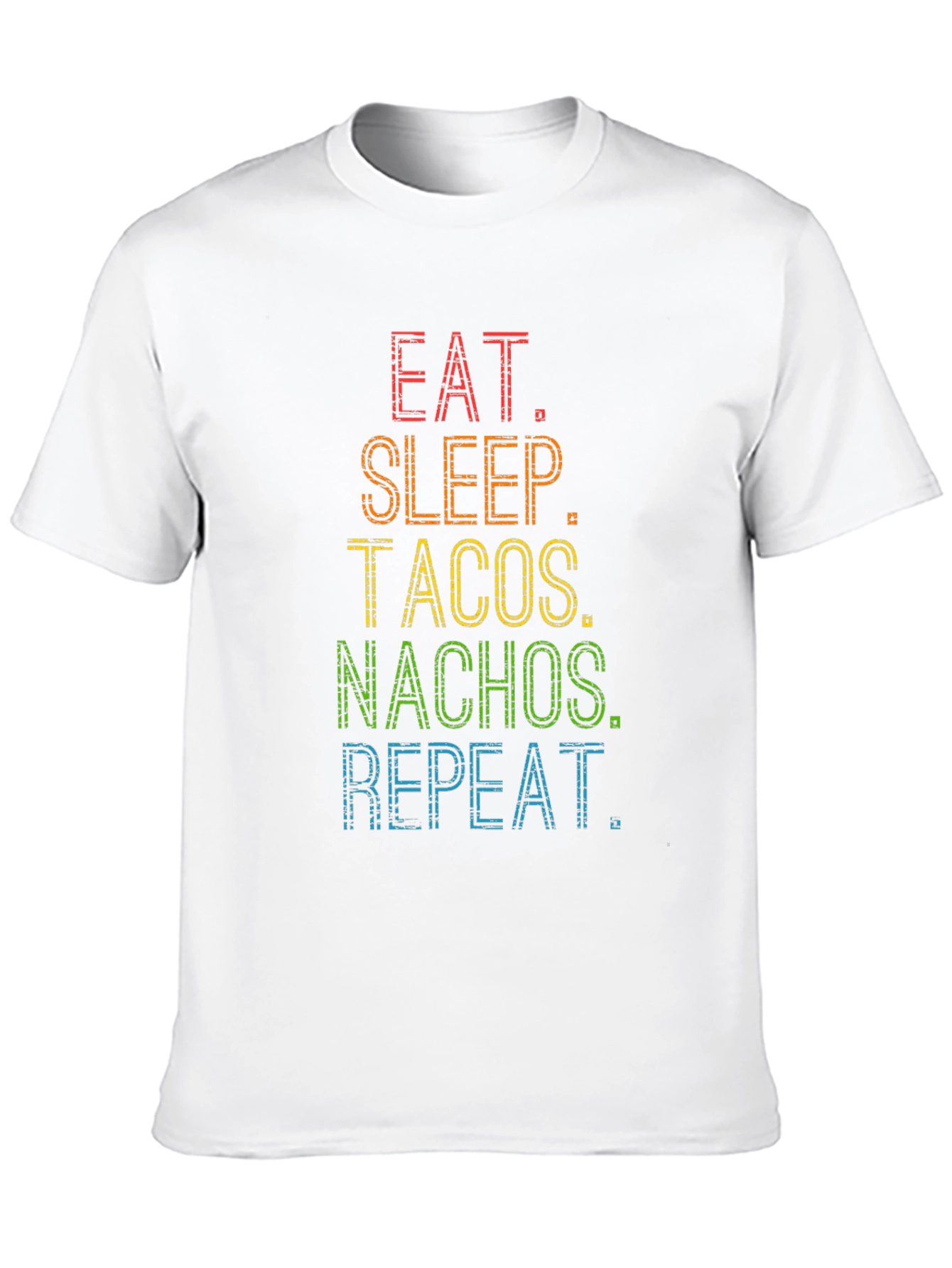 Eat Sleep Tacos Nachos Repeat Black T-Shirt