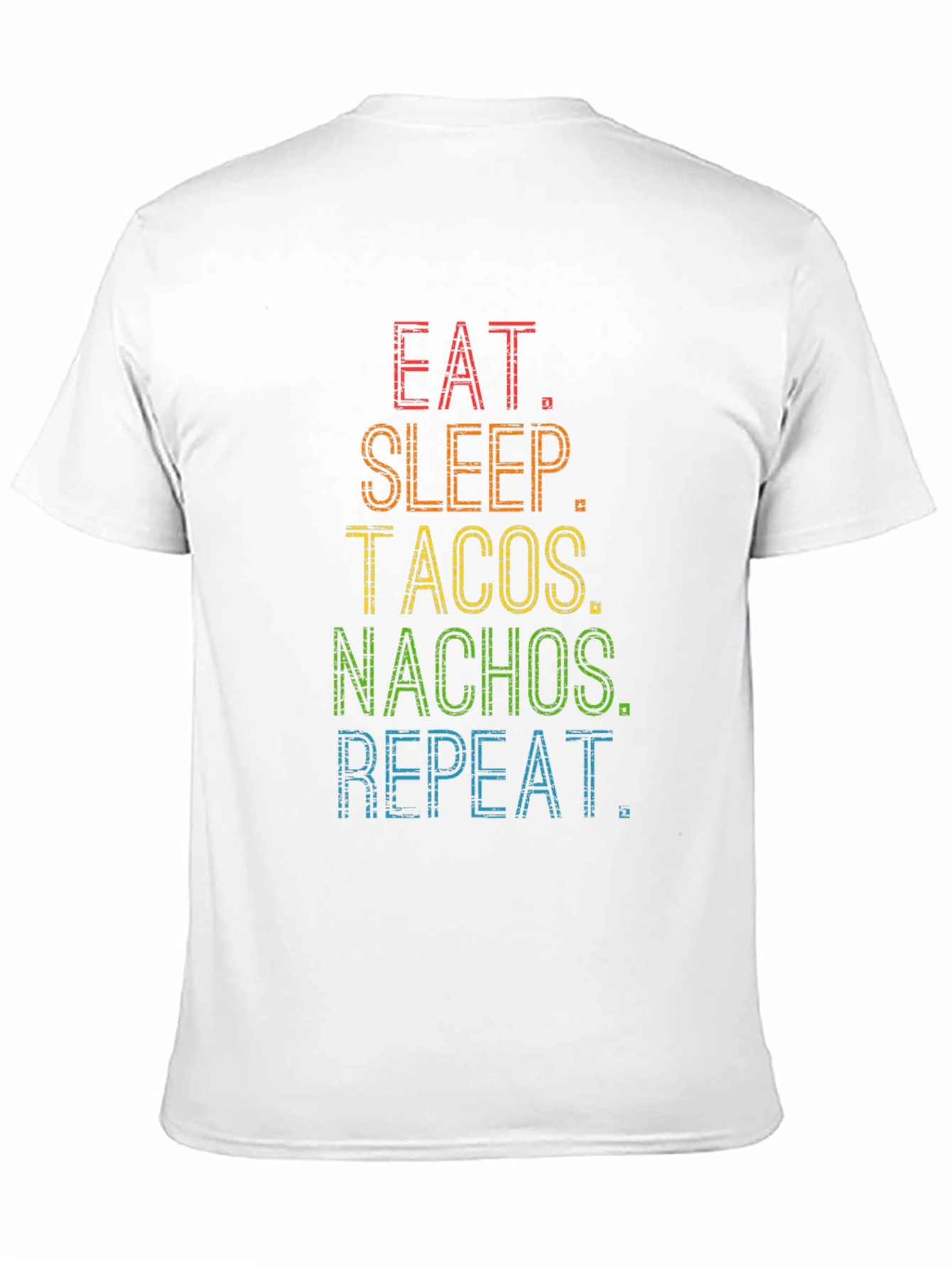 Eat Sleep Tacos Nachos Repeat Black T-Shirt