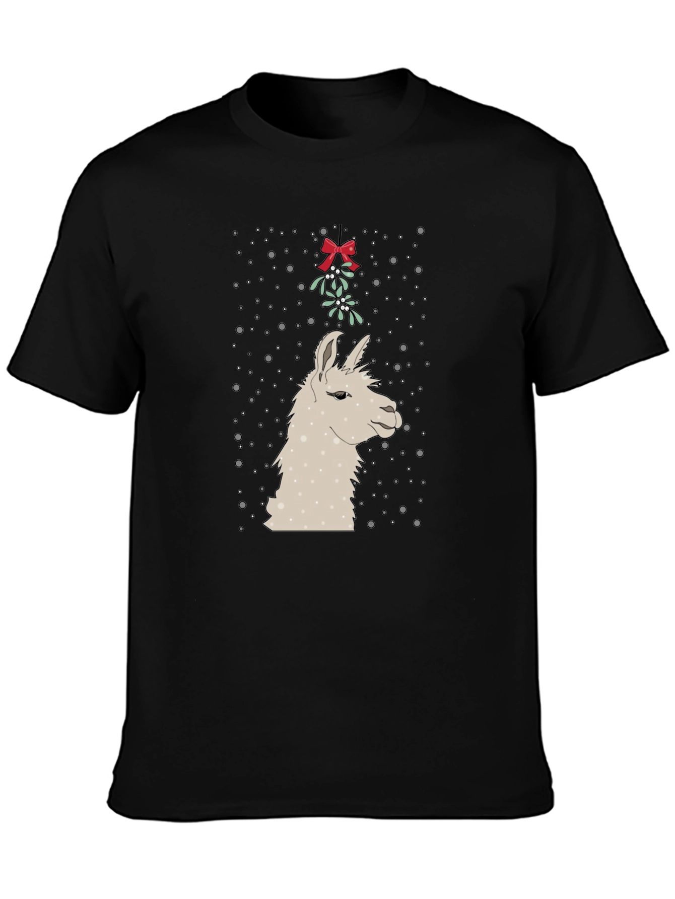 Llama Mistletoe Christmas Tee