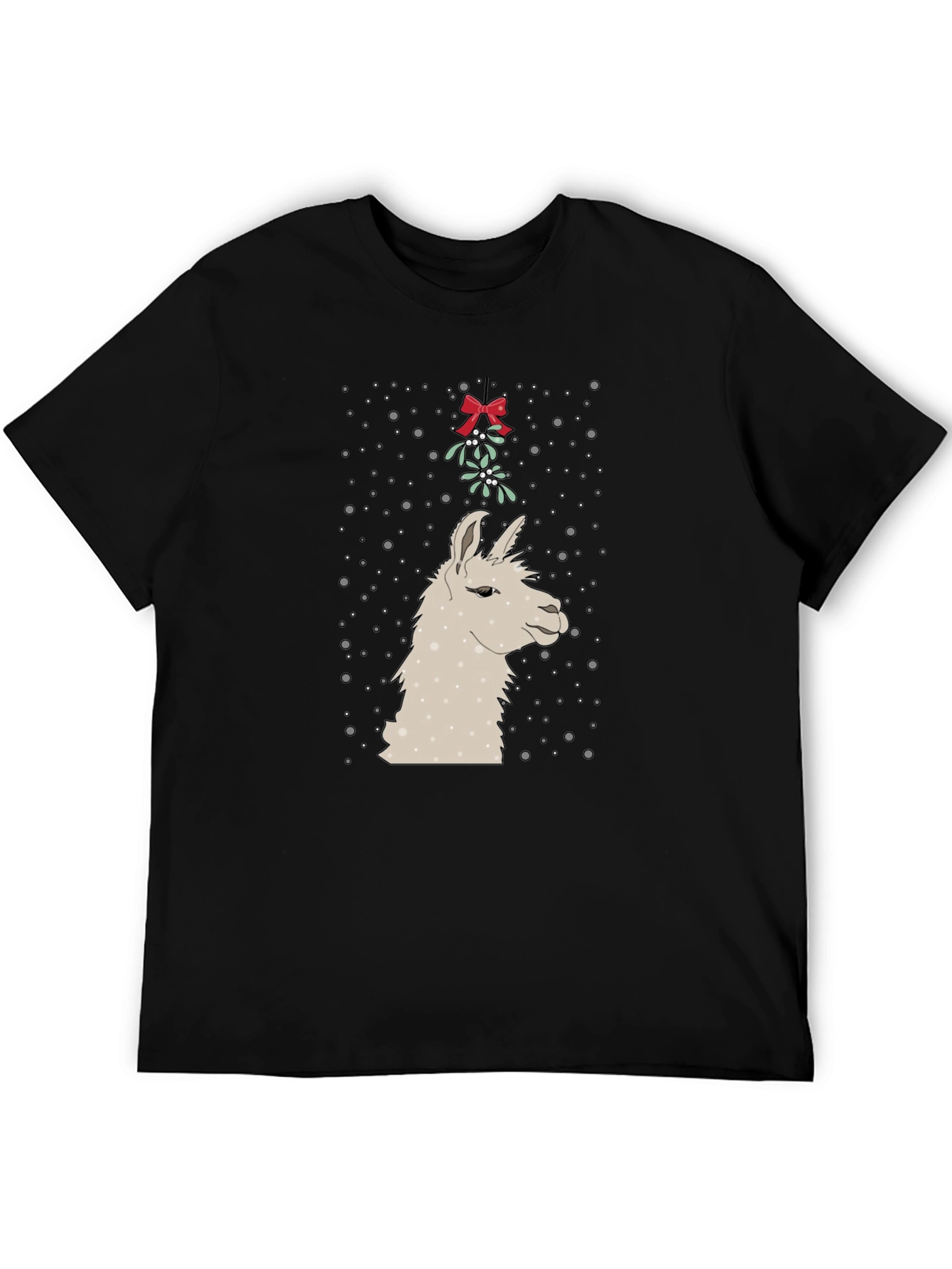 Llama Mistletoe Christmas Tee