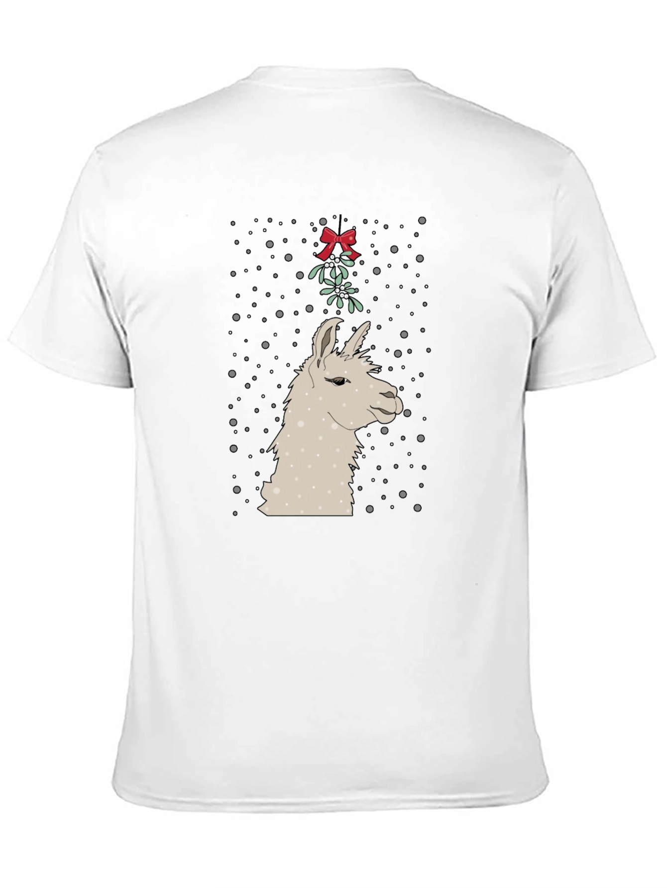 Llama Mistletoe Christmas Tee